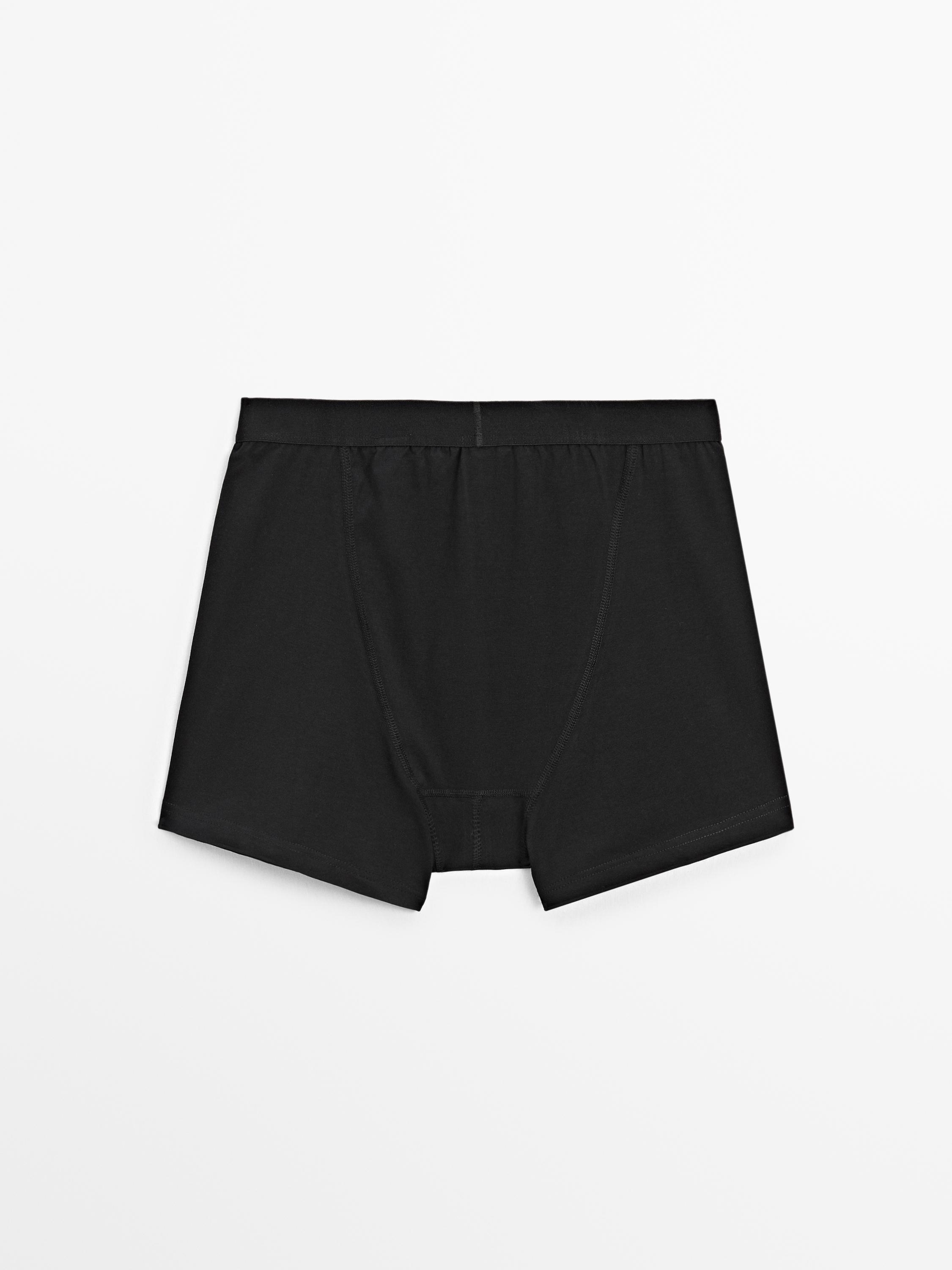 Plain cotton blend boxers