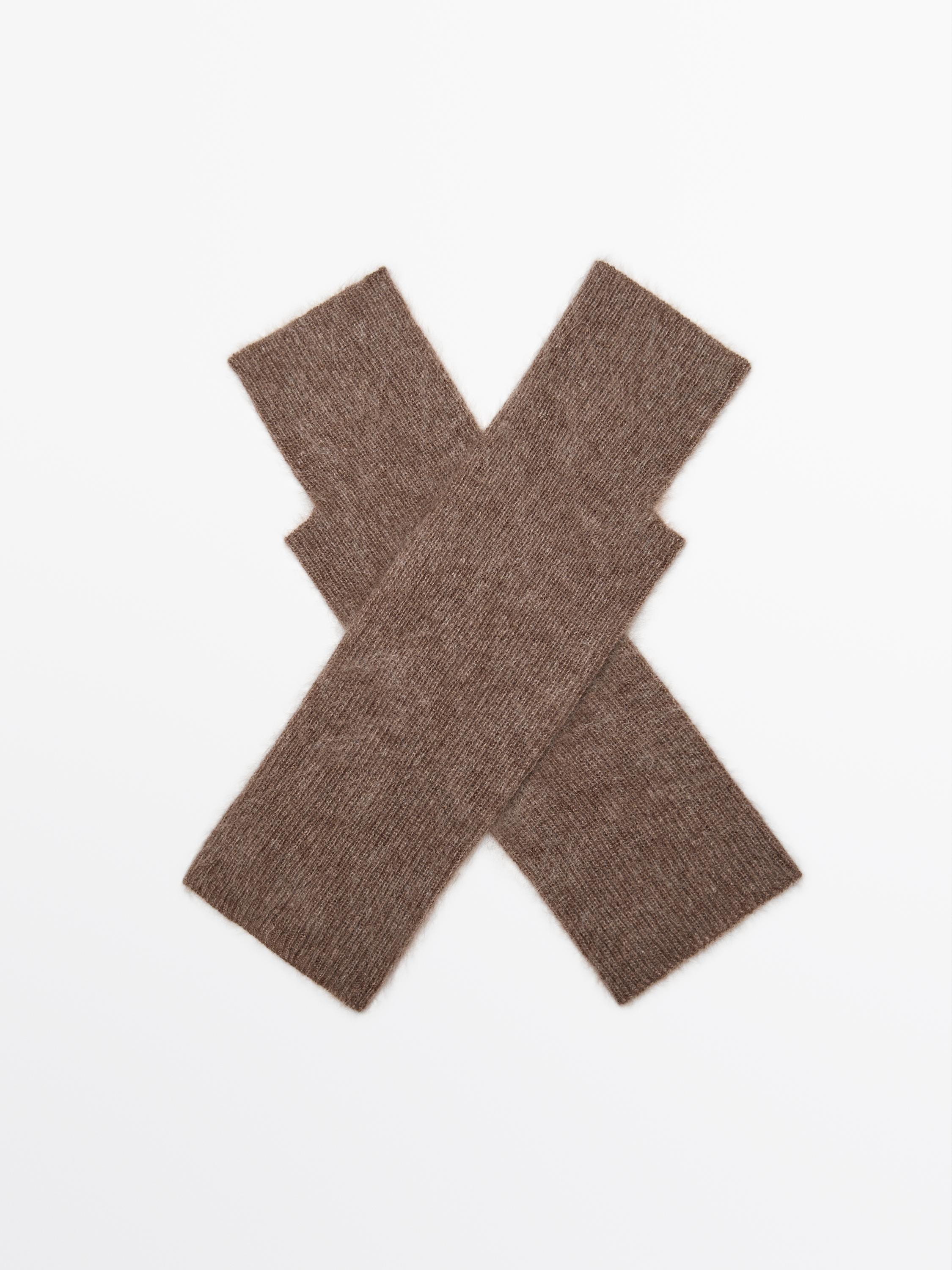 100%喀什米爾山羊絨長針織連指手套