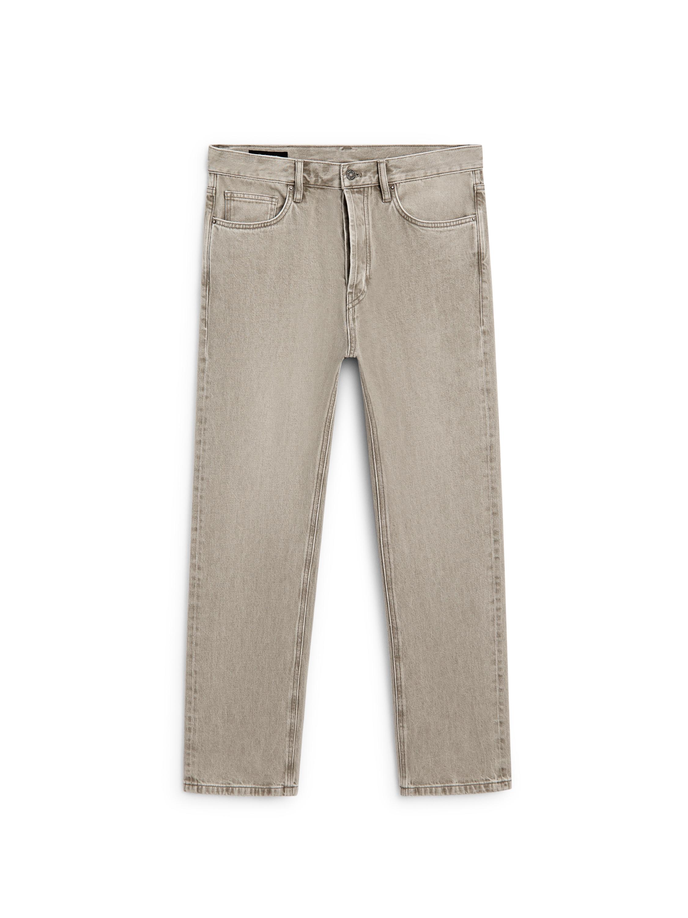 Straight-leg jeans — Greyish green