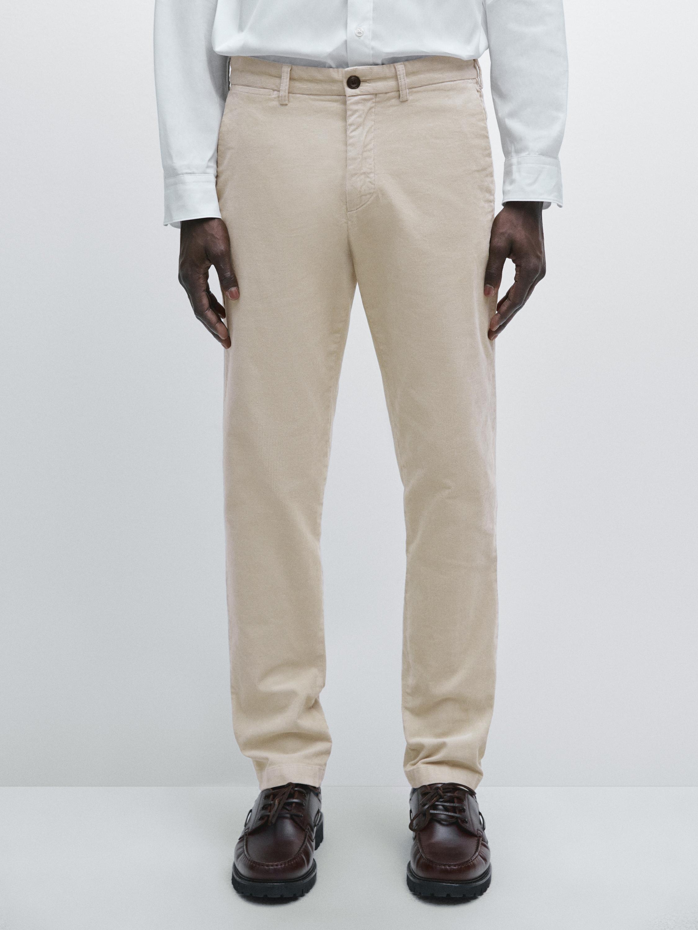 Slim fit corduroy trousers
