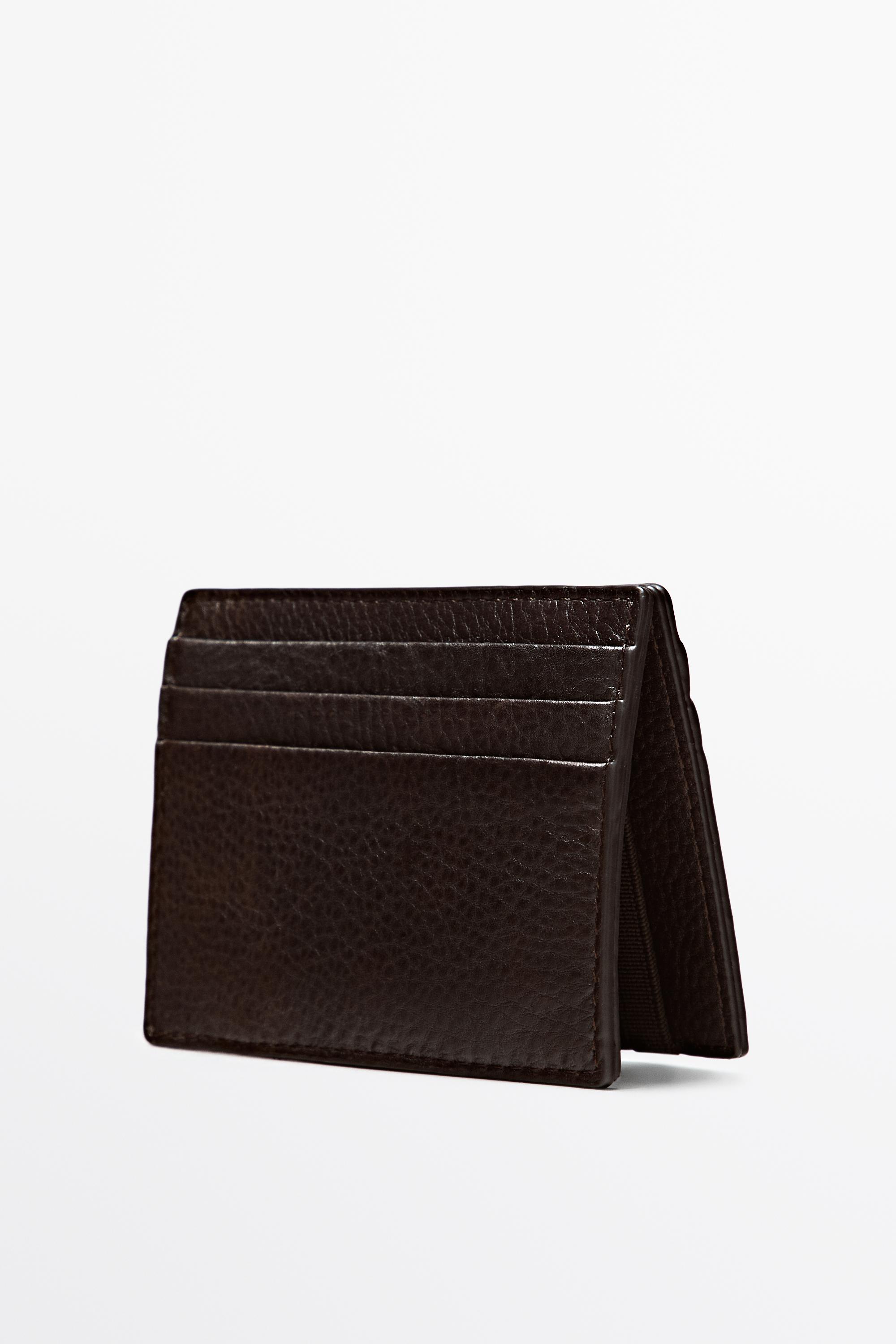 Nappa leather "magic" wallet — BROWN