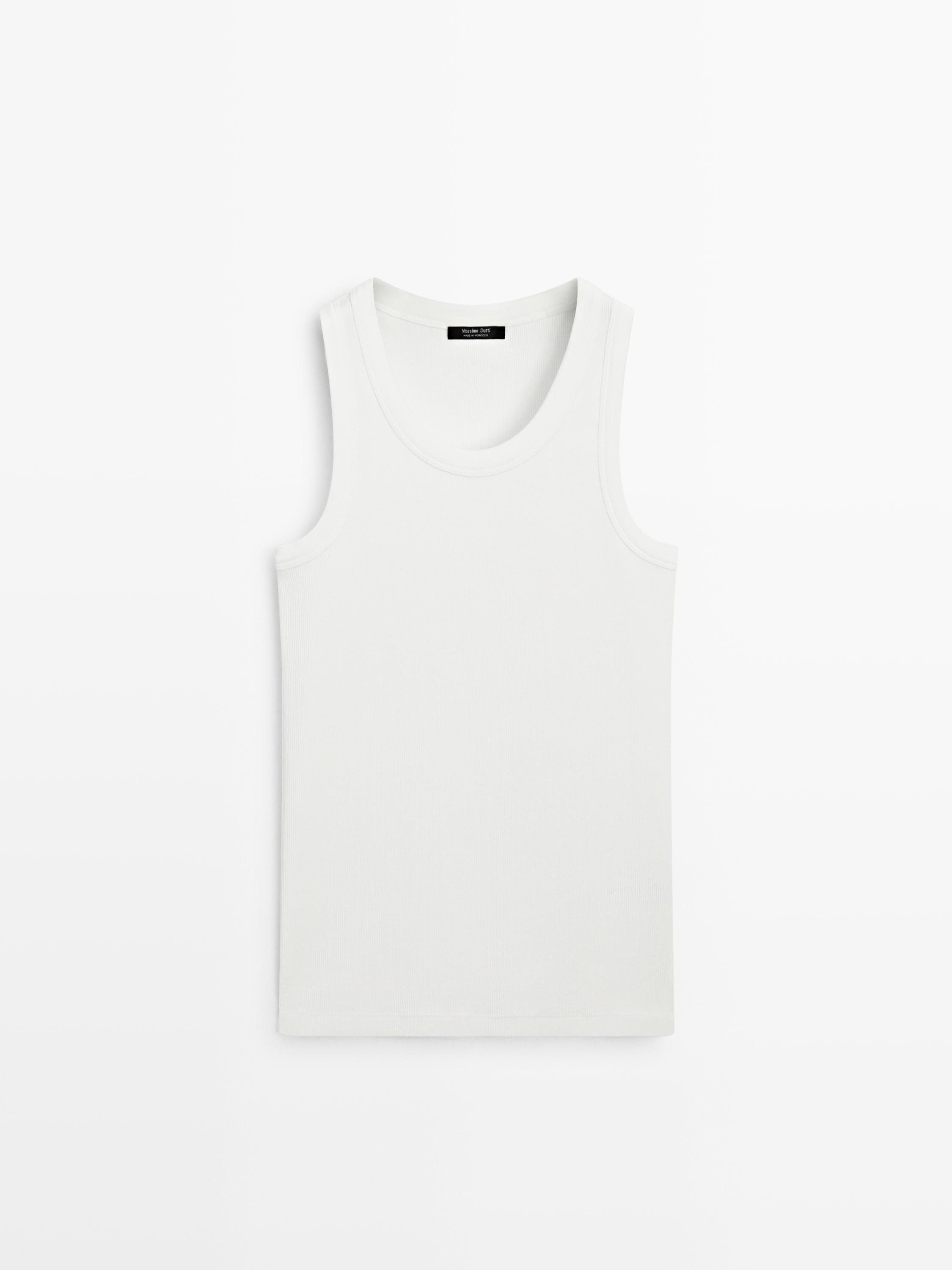 Camiseta halter mestura algodón
