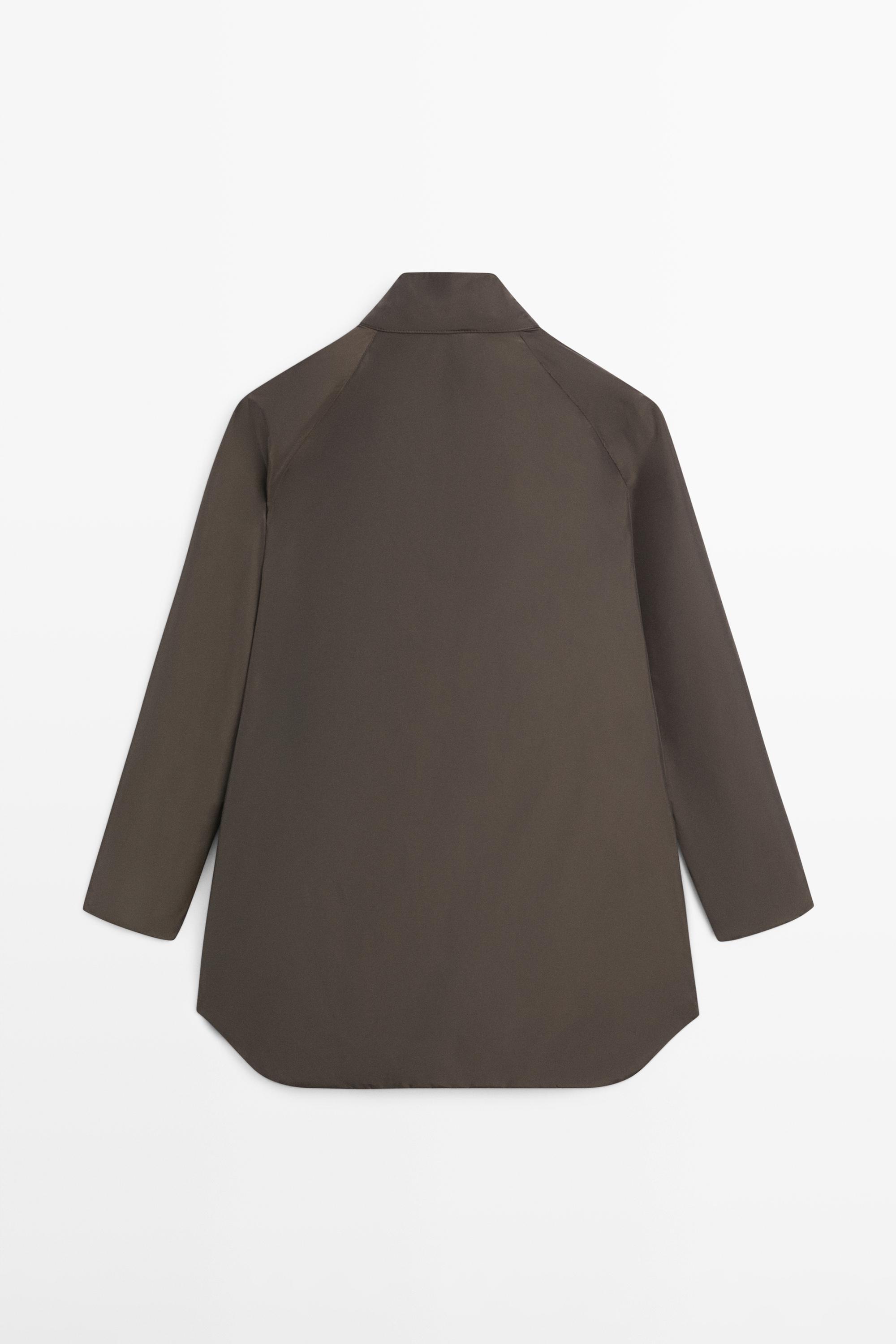Long puffer jacket — BROWN