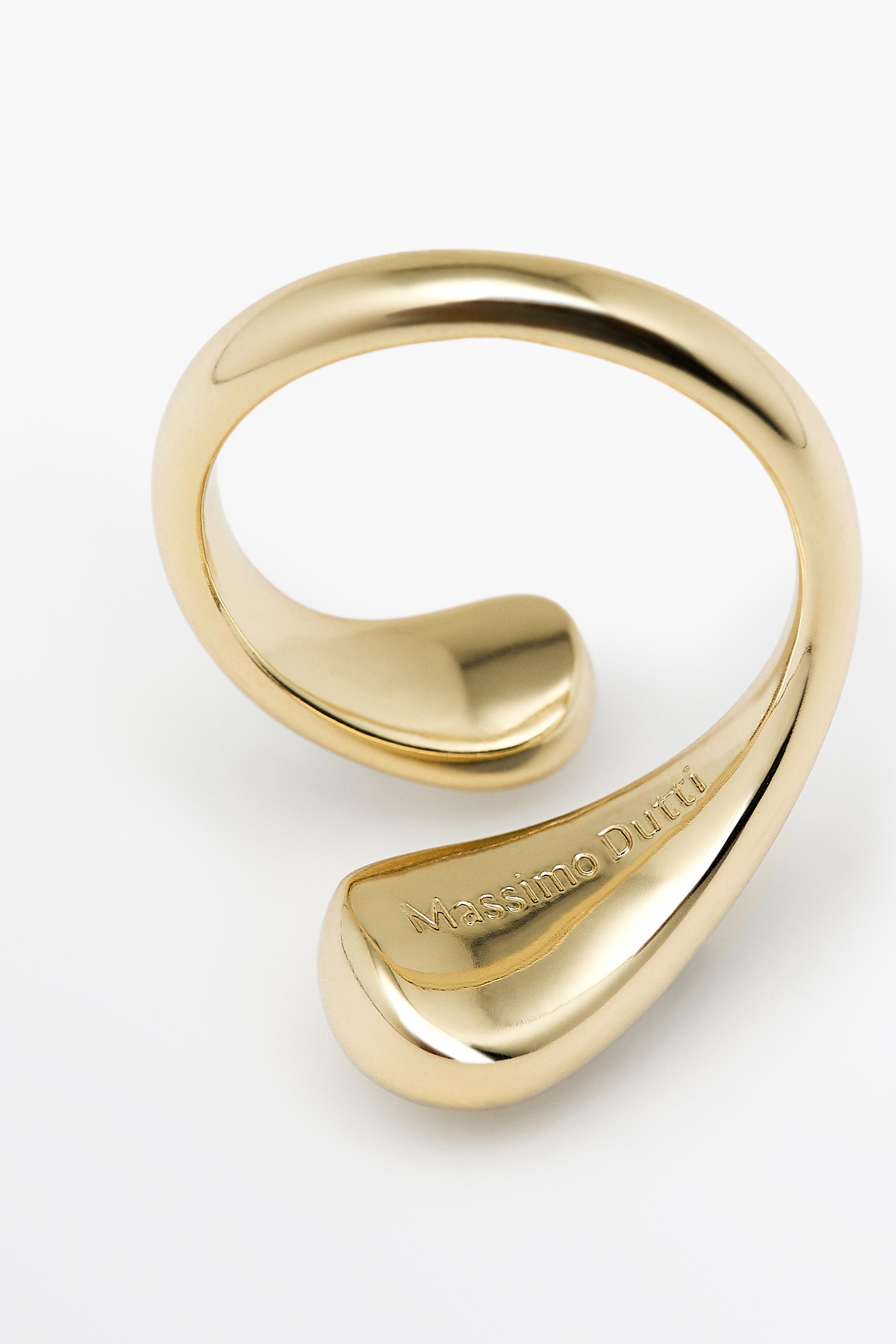 Double teardrop ring — GOLDEN