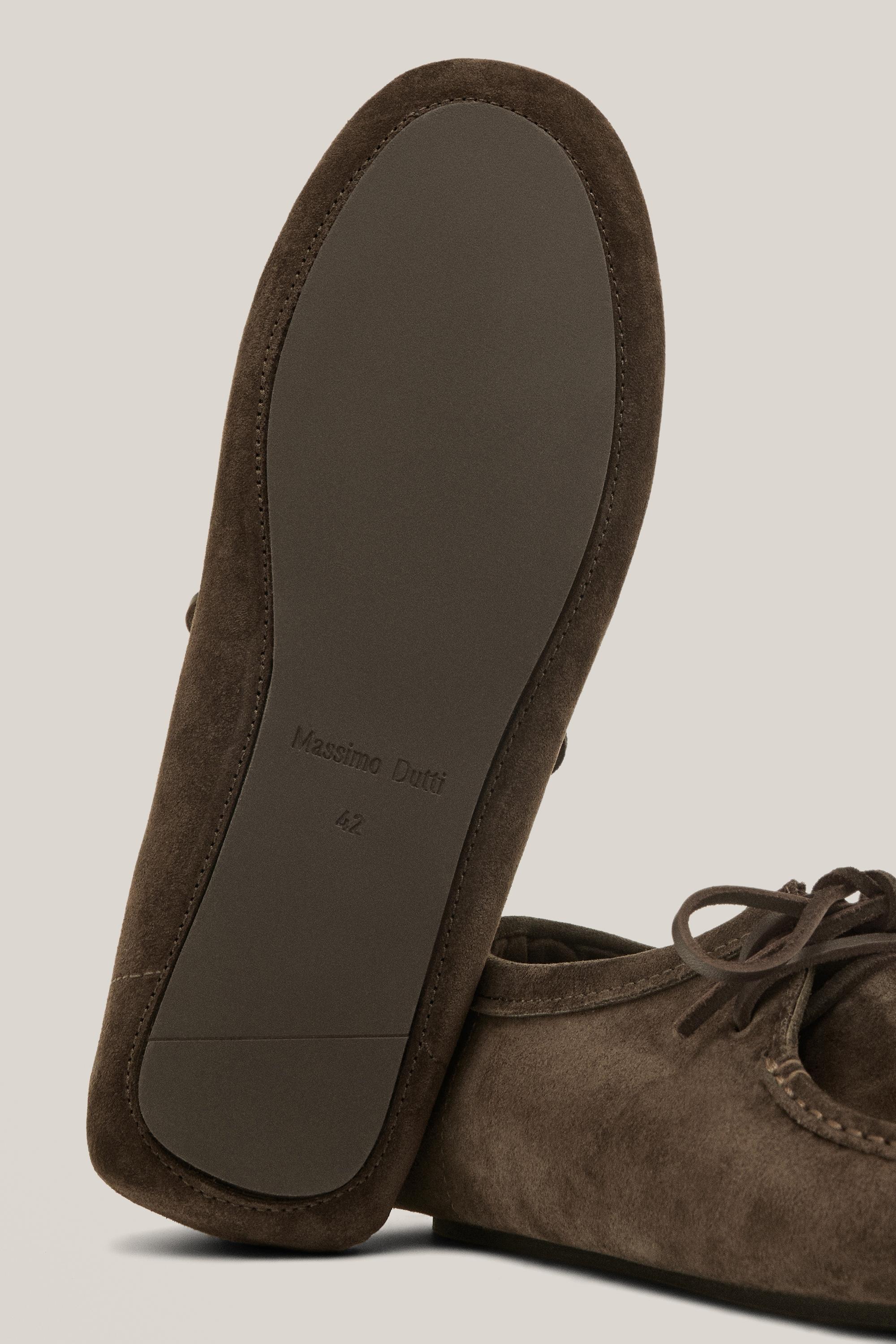 Soft split leather shoes - Limited Edition — BROWN