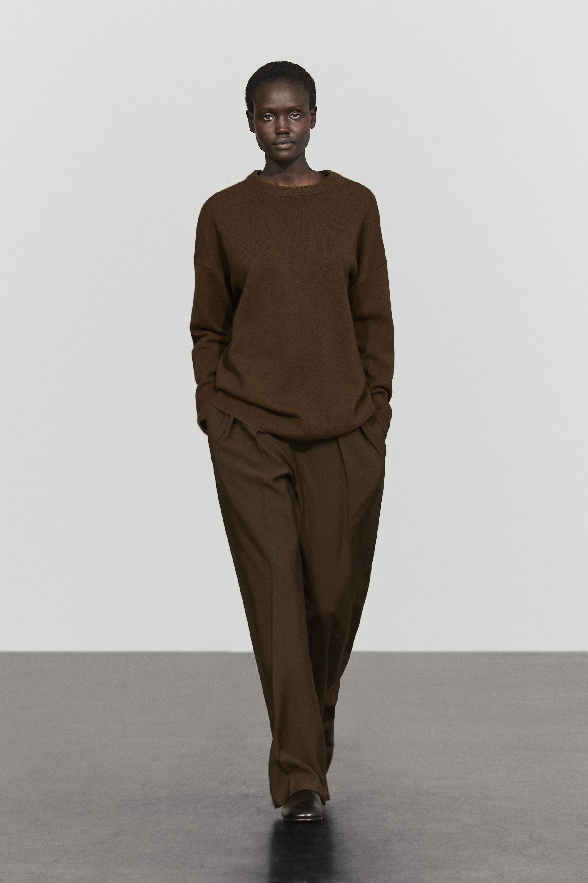 Dzianinowy sweter oversize ze 100% kaszmiru