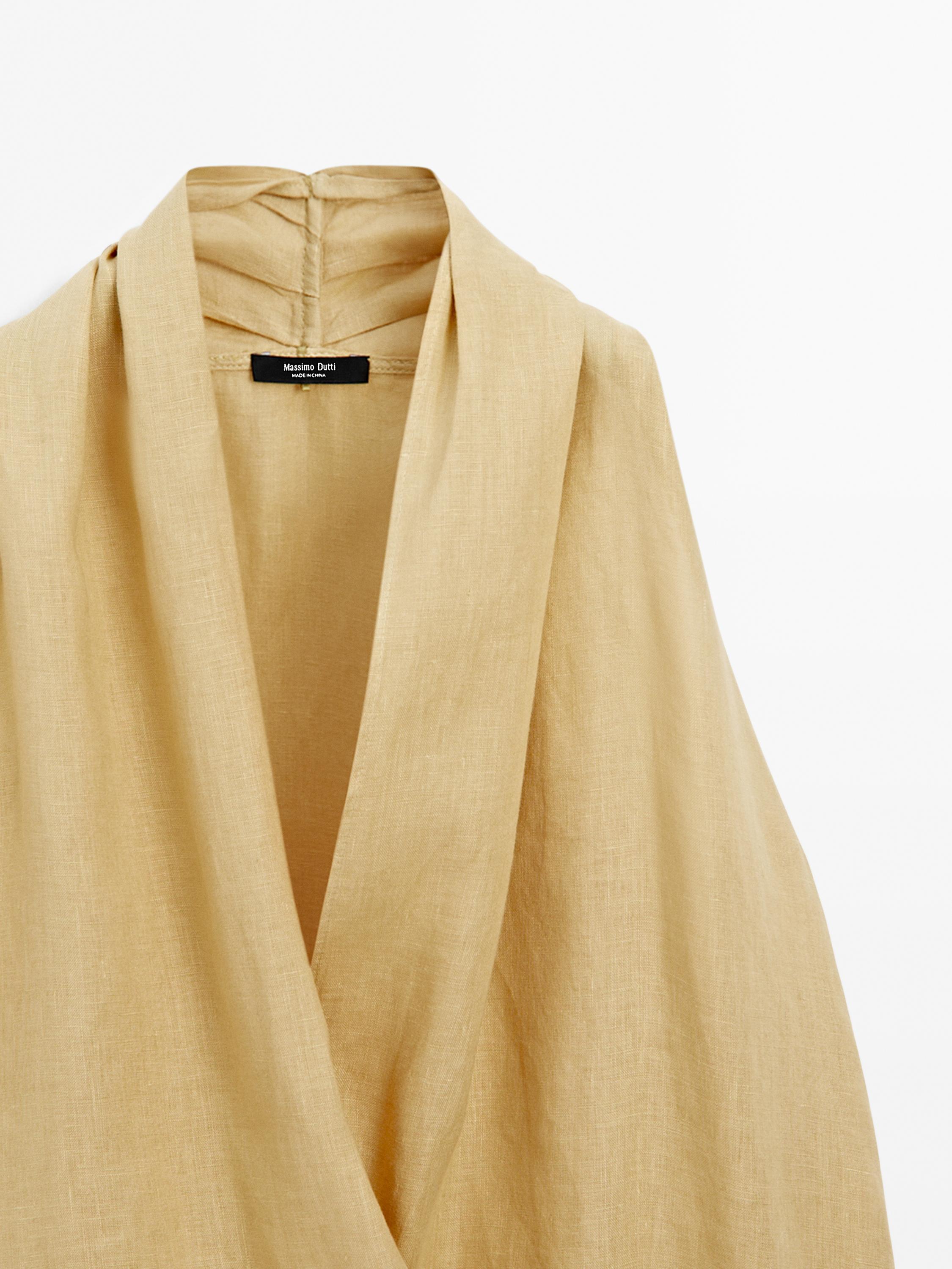 Top halter cruzado lino