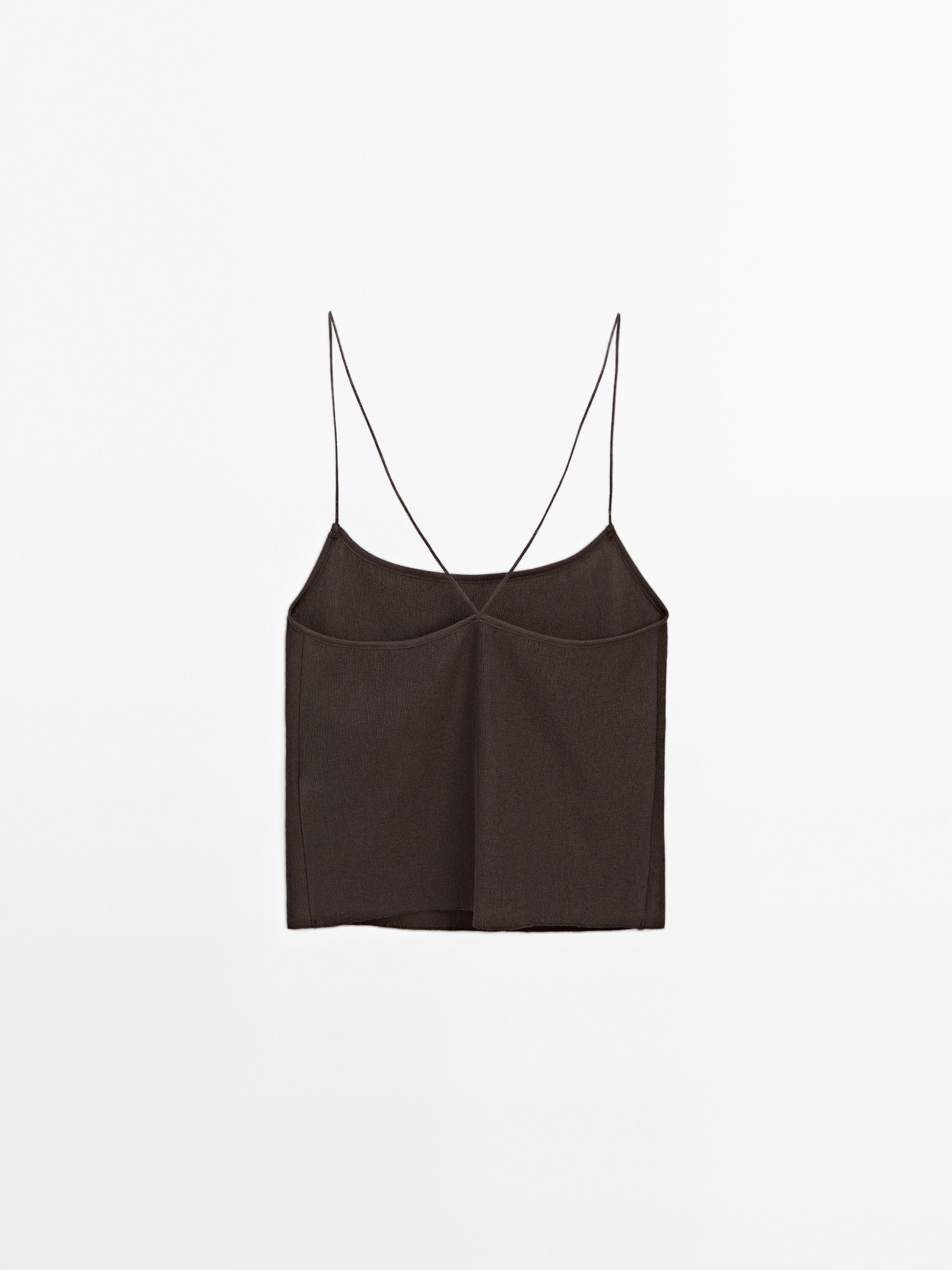 Textured strappy top