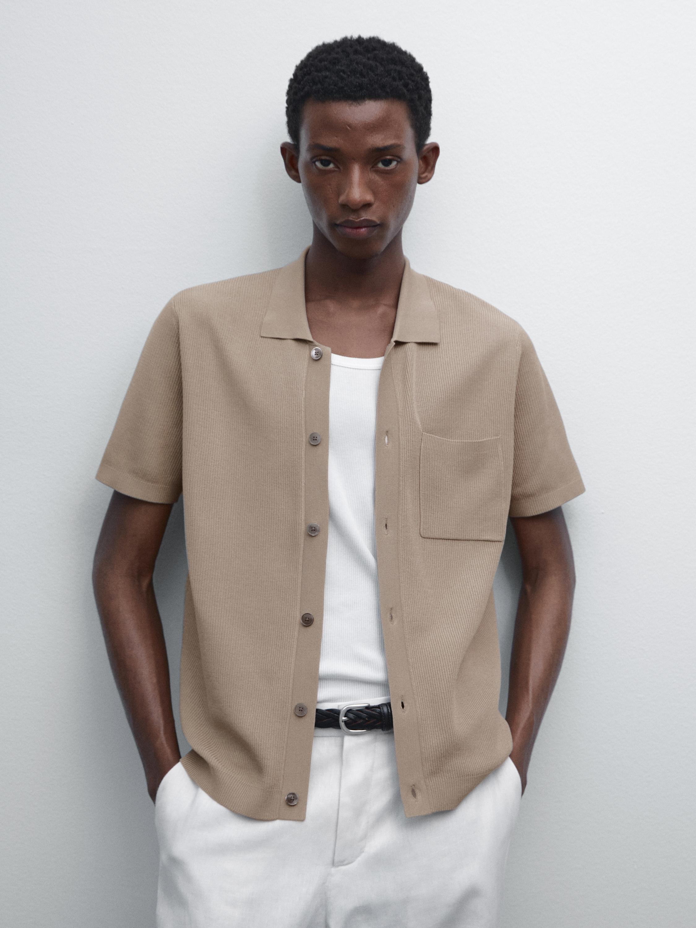 قميص سميك من قطن ممرسر 100%