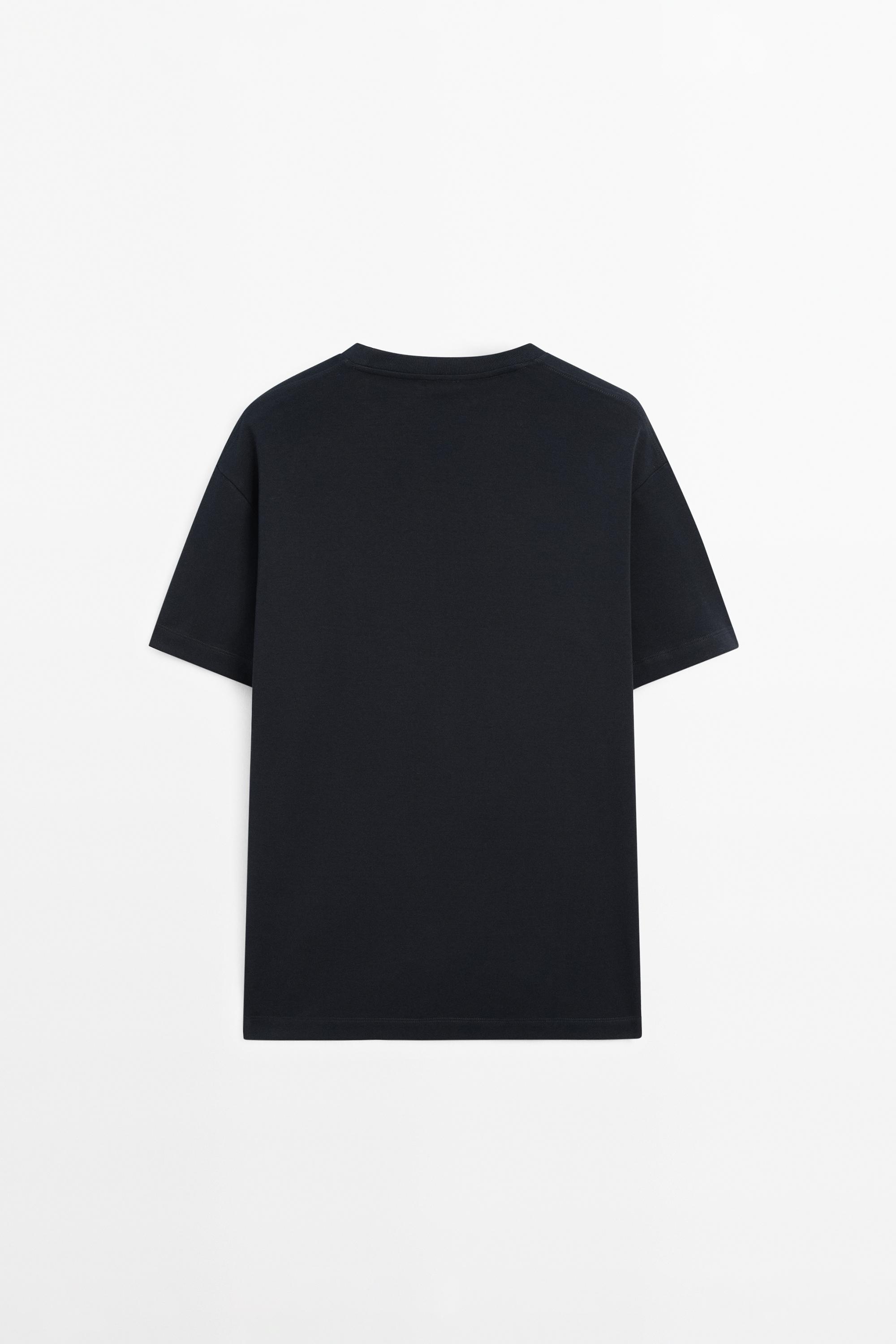 100% cotton short sleeve T-shirt — NAVY BLUE