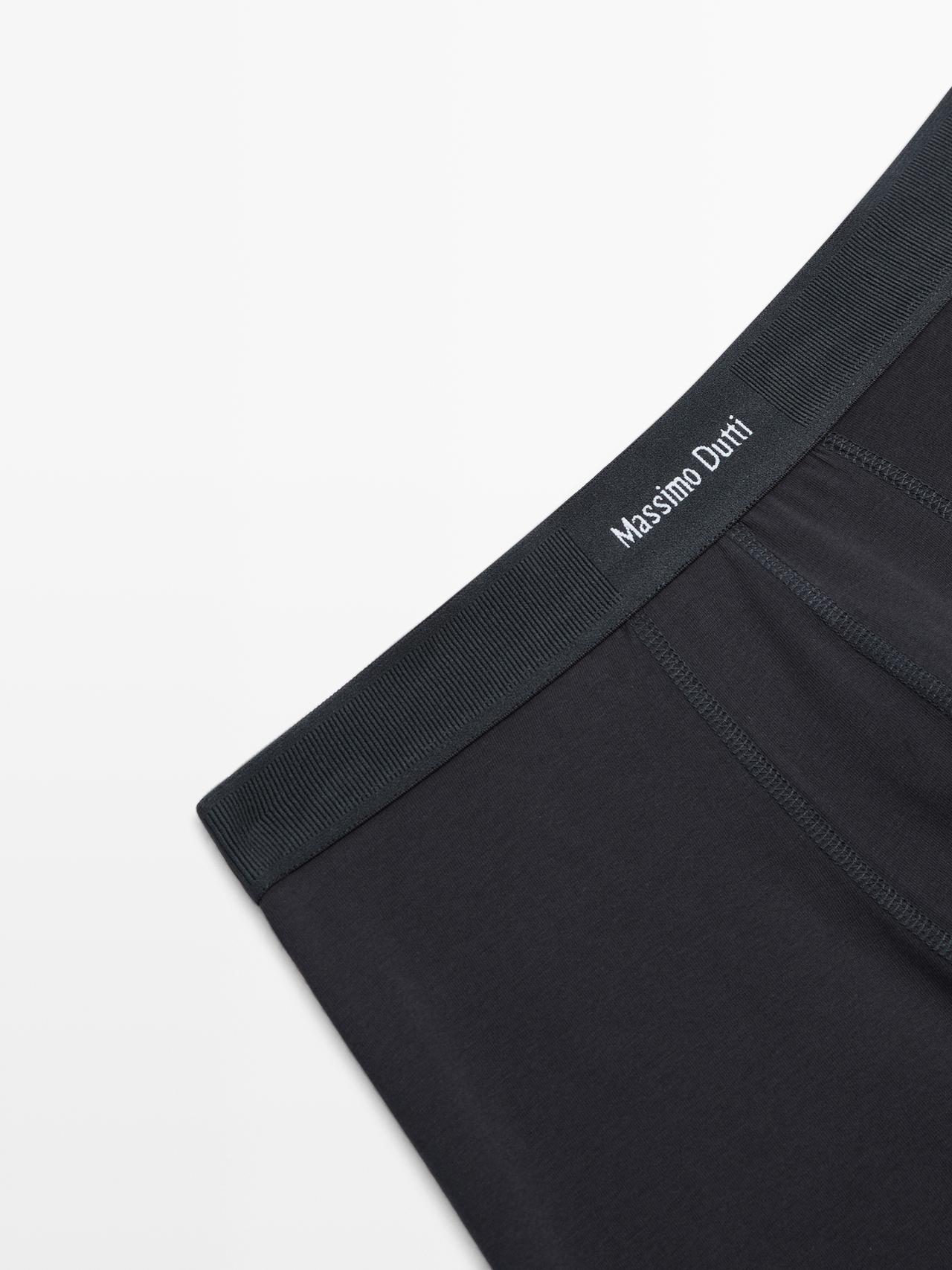 Boxers with logo waistband — NAVY BLUE