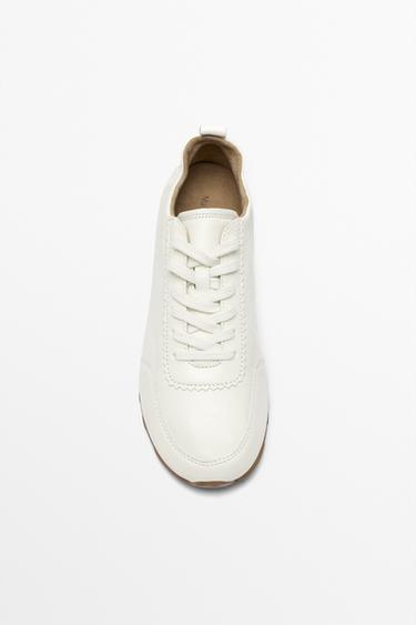 Soft leather trainers — WHITE 4
