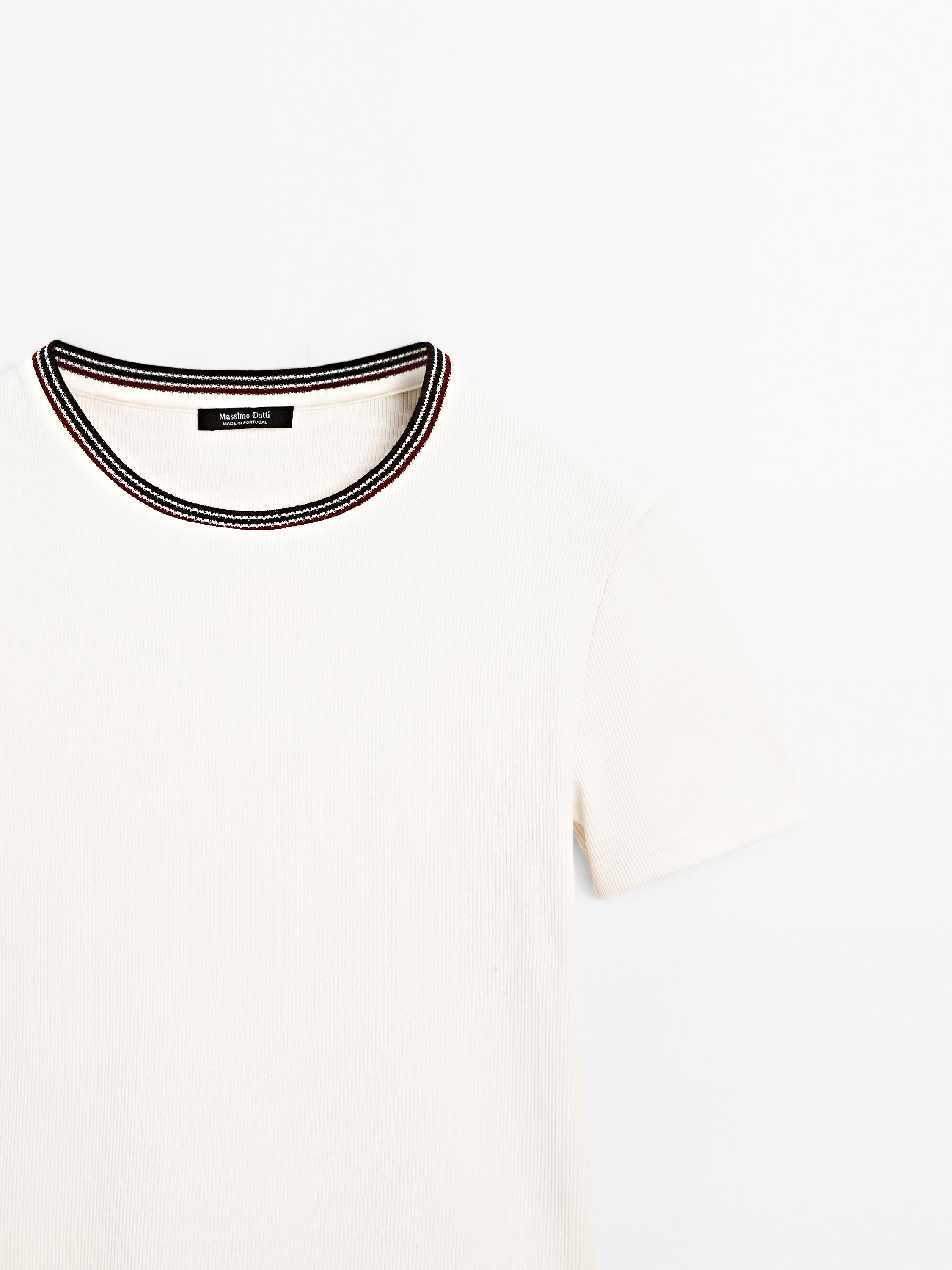 Ribbed short sleeve T-shirt