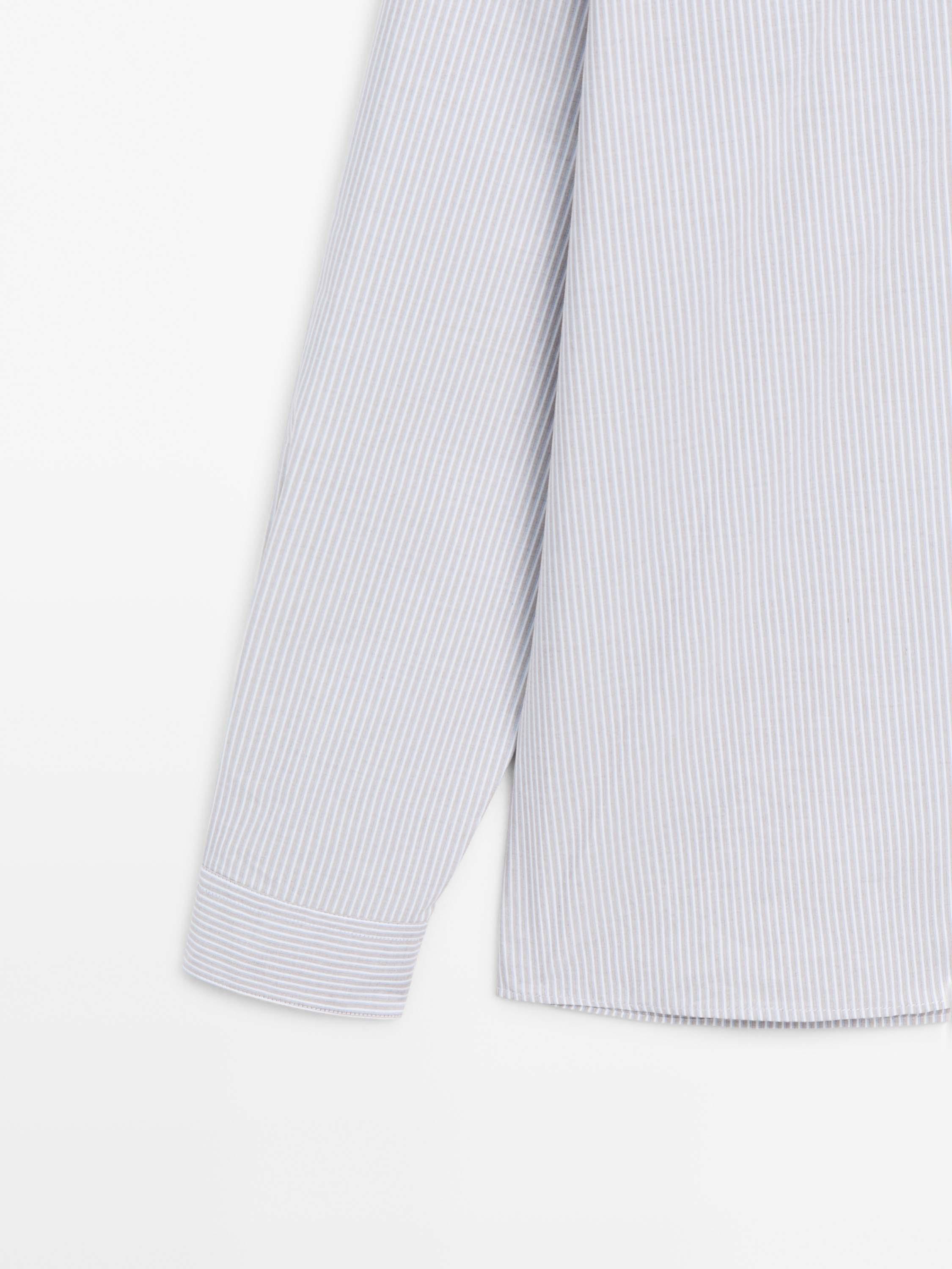 Regular-fit 100% cotton shirt — BROWN