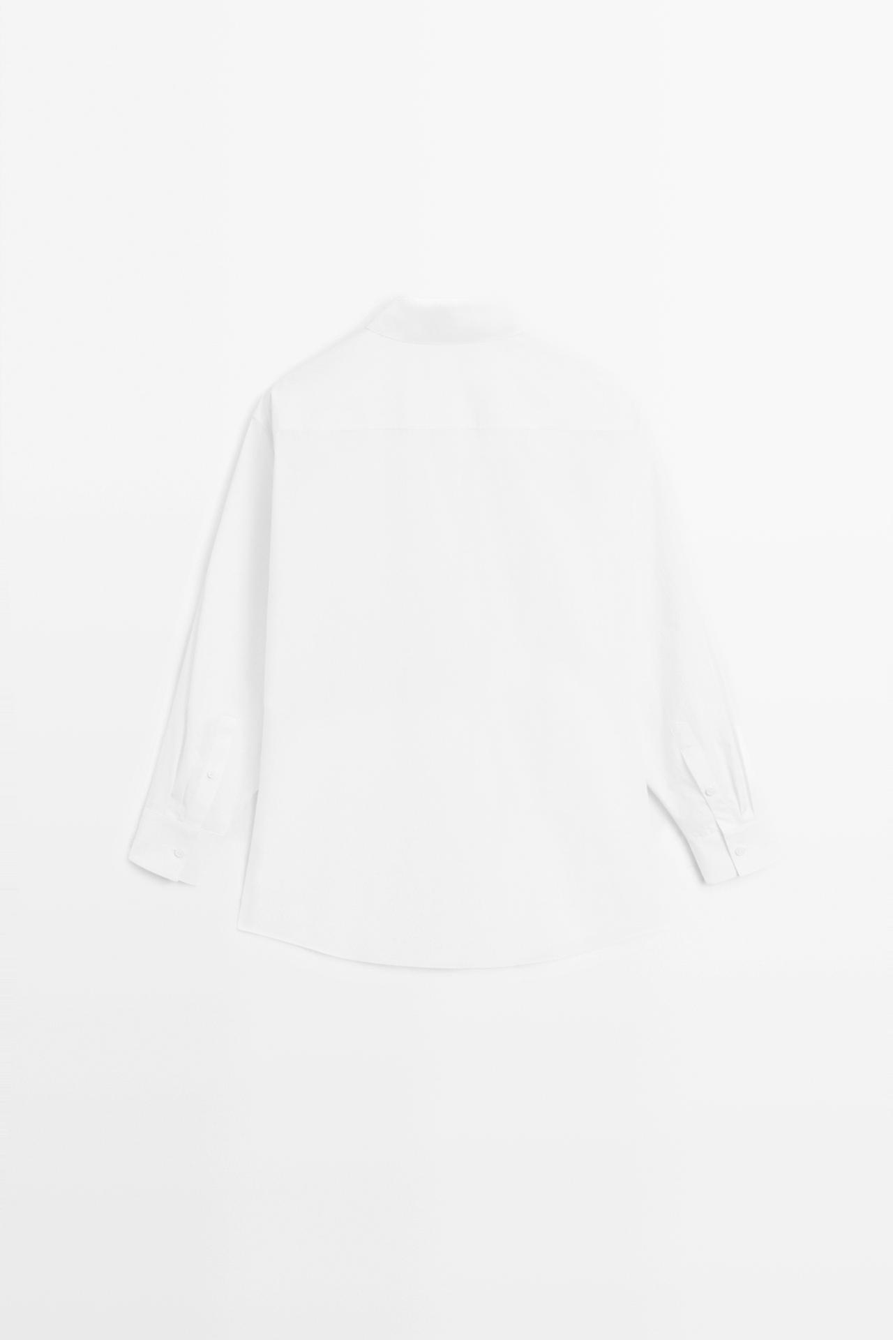 100% cotton poplin shirt — WHITE
