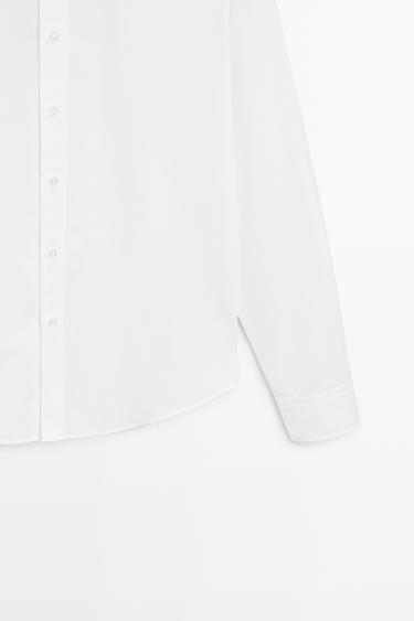100% cotton regular fit poplin shirt — WHITE 7