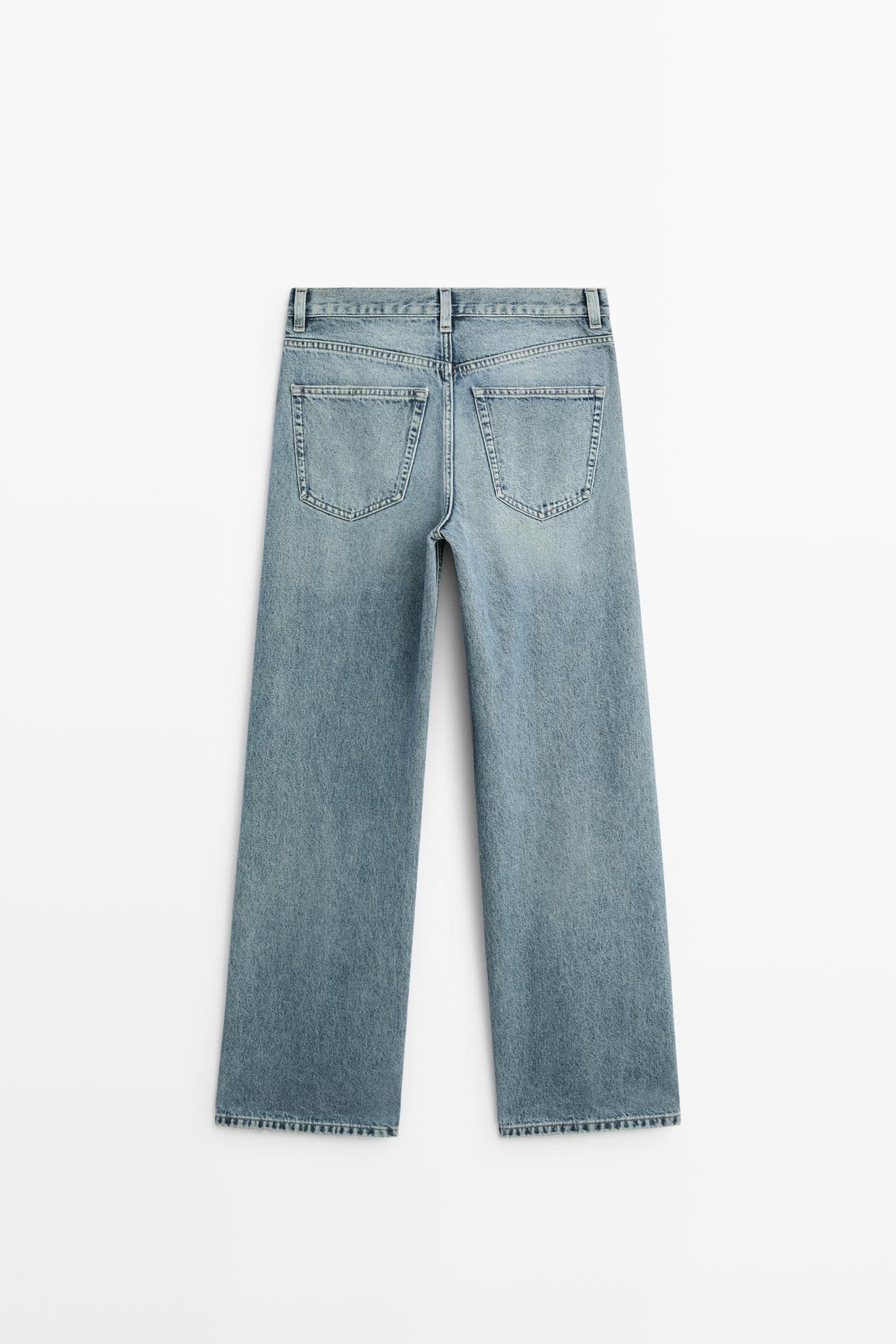 High-waist wide-leg jeans — Light Blue