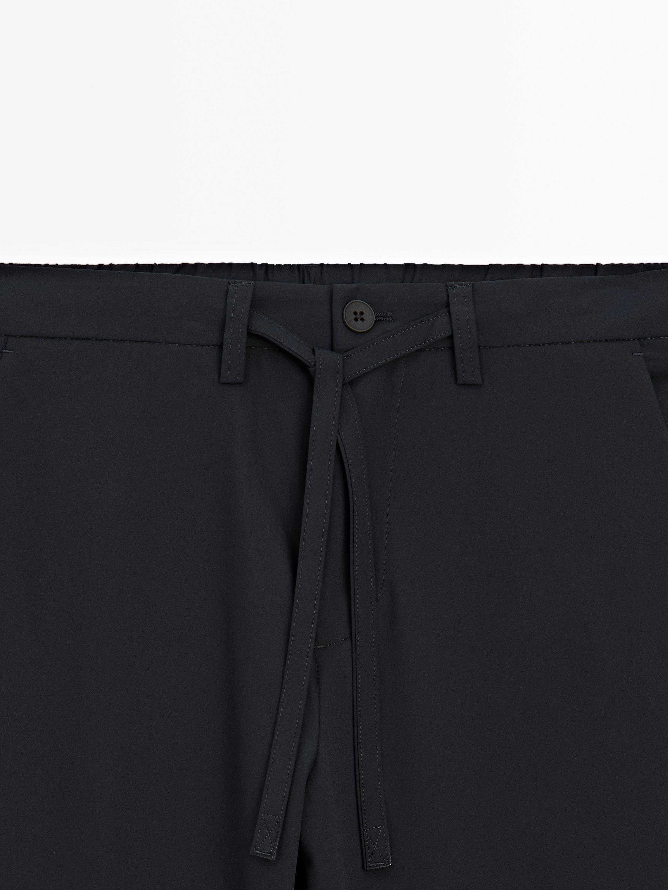 Regular-fit technical trousers — NAVY BLUE