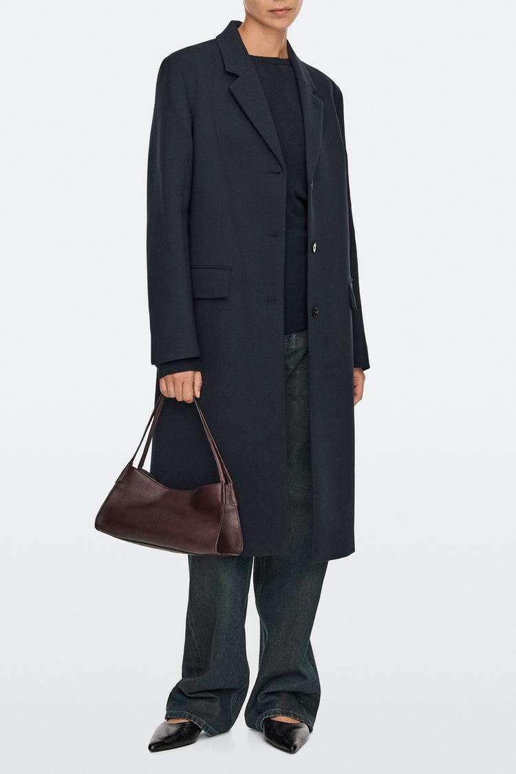Mini nappa leather satchel — BURGUNDY