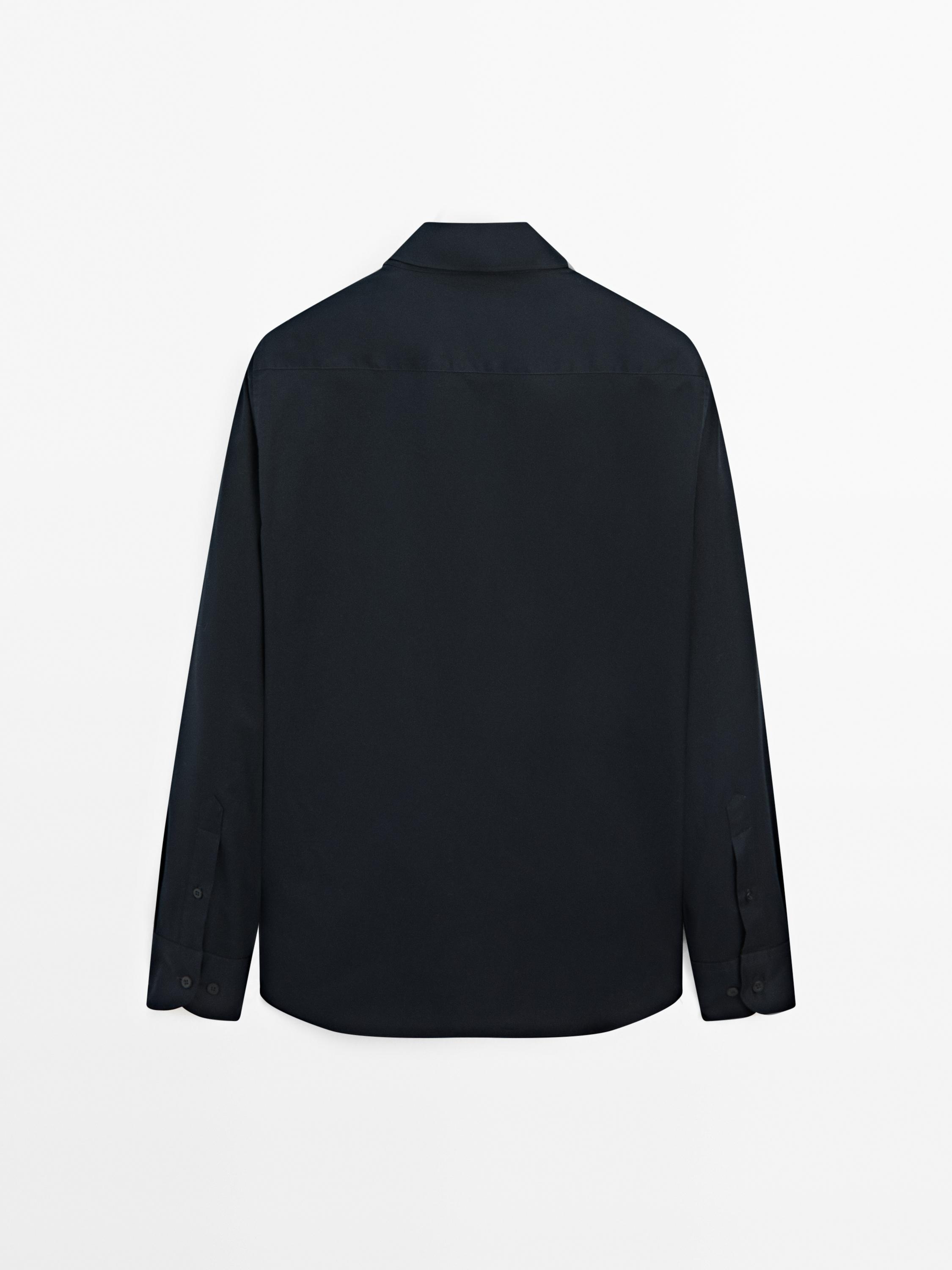 Regular fit 100% cotton twill shirt