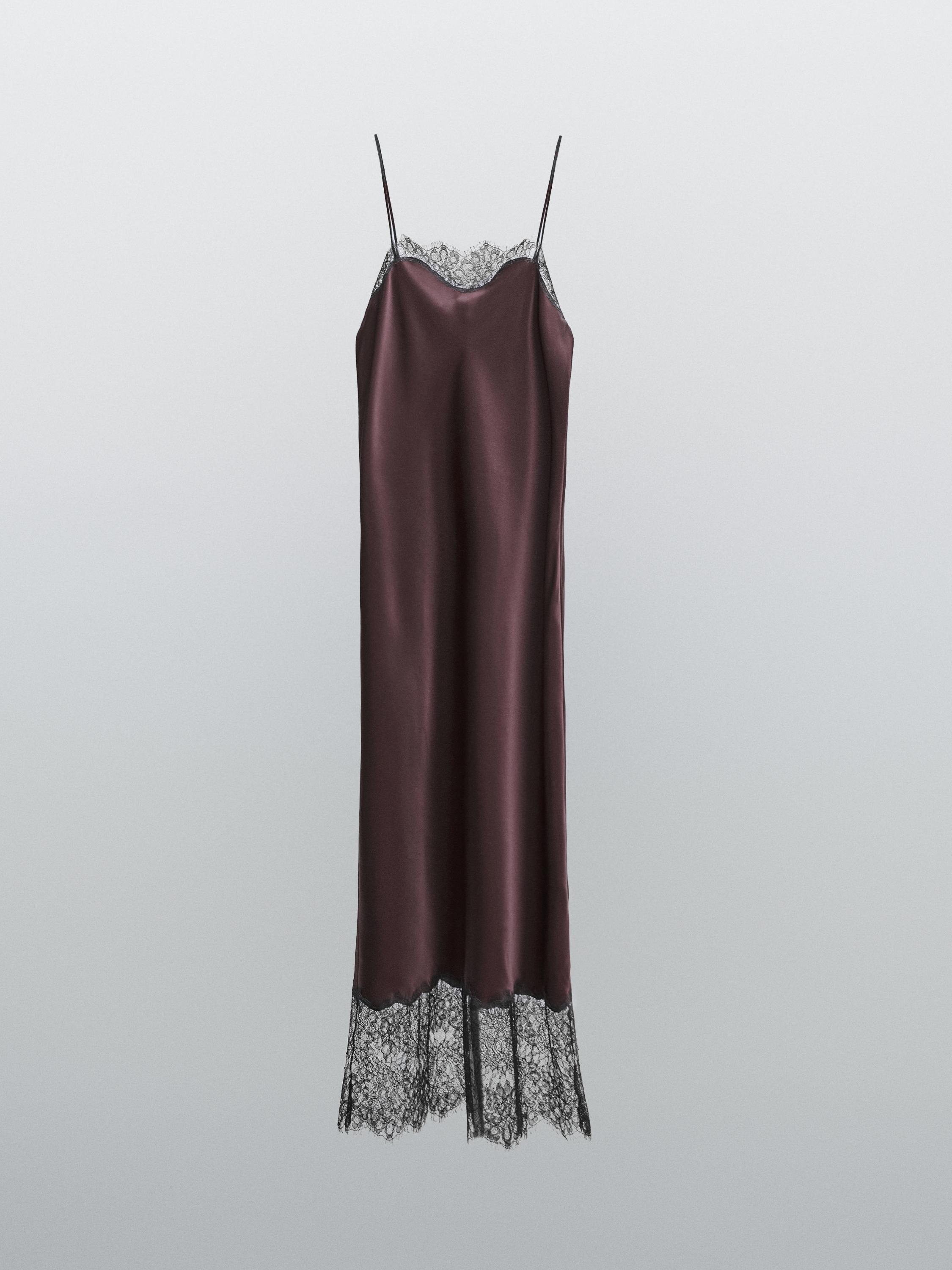 Long satin slip dress - STUDIO