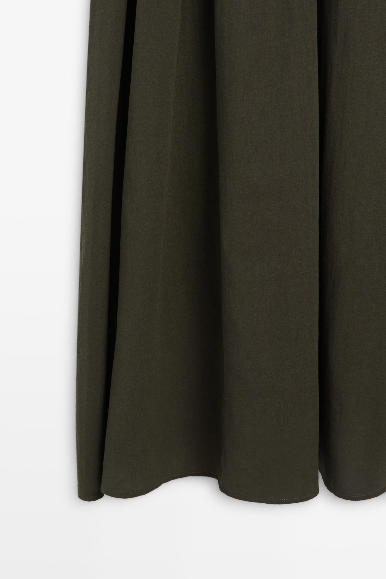 Combined midi dress — GREEN