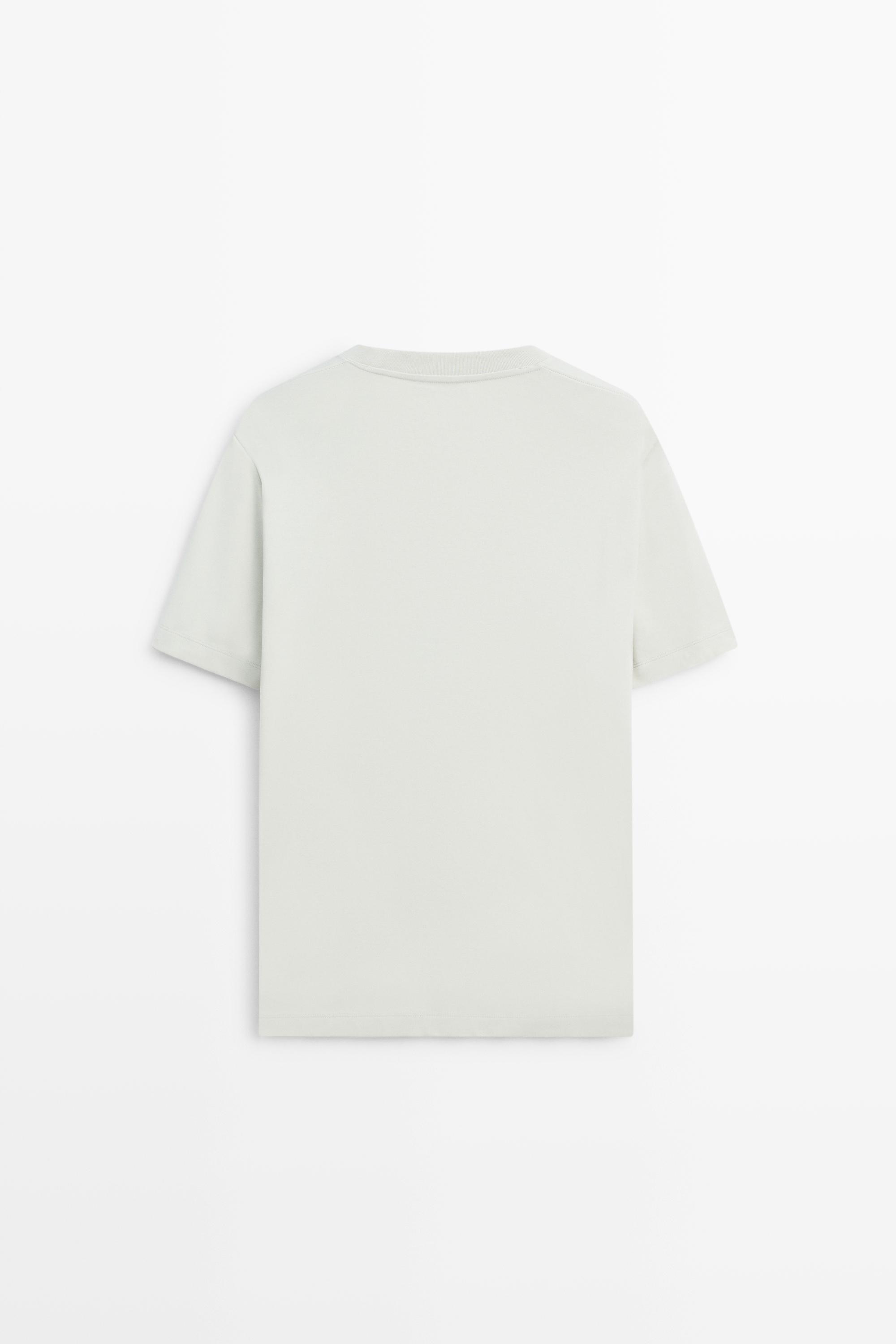 100% cotton short sleeve T-shirt — FADED SKY BLUE