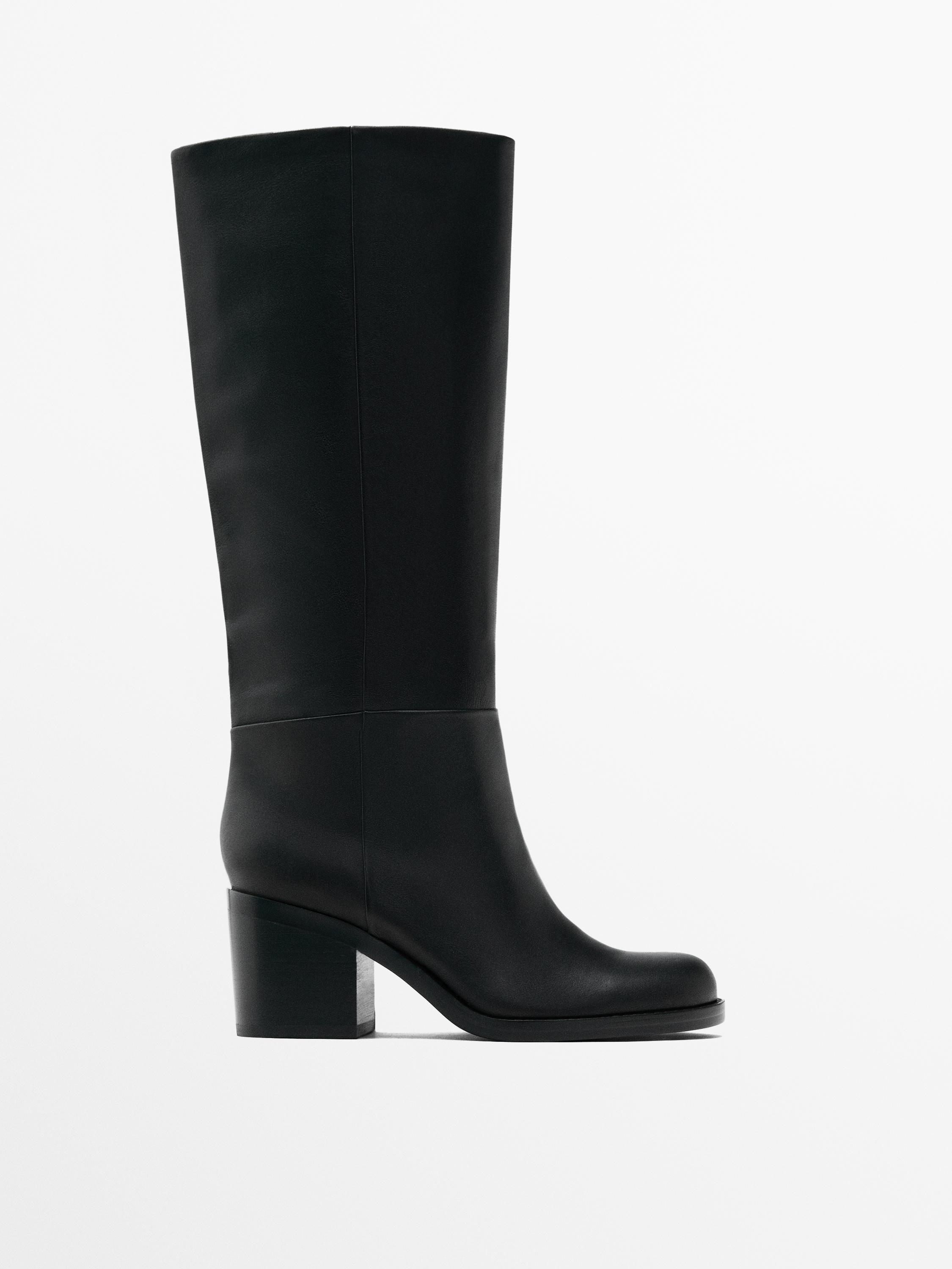 Bota tacón ancho