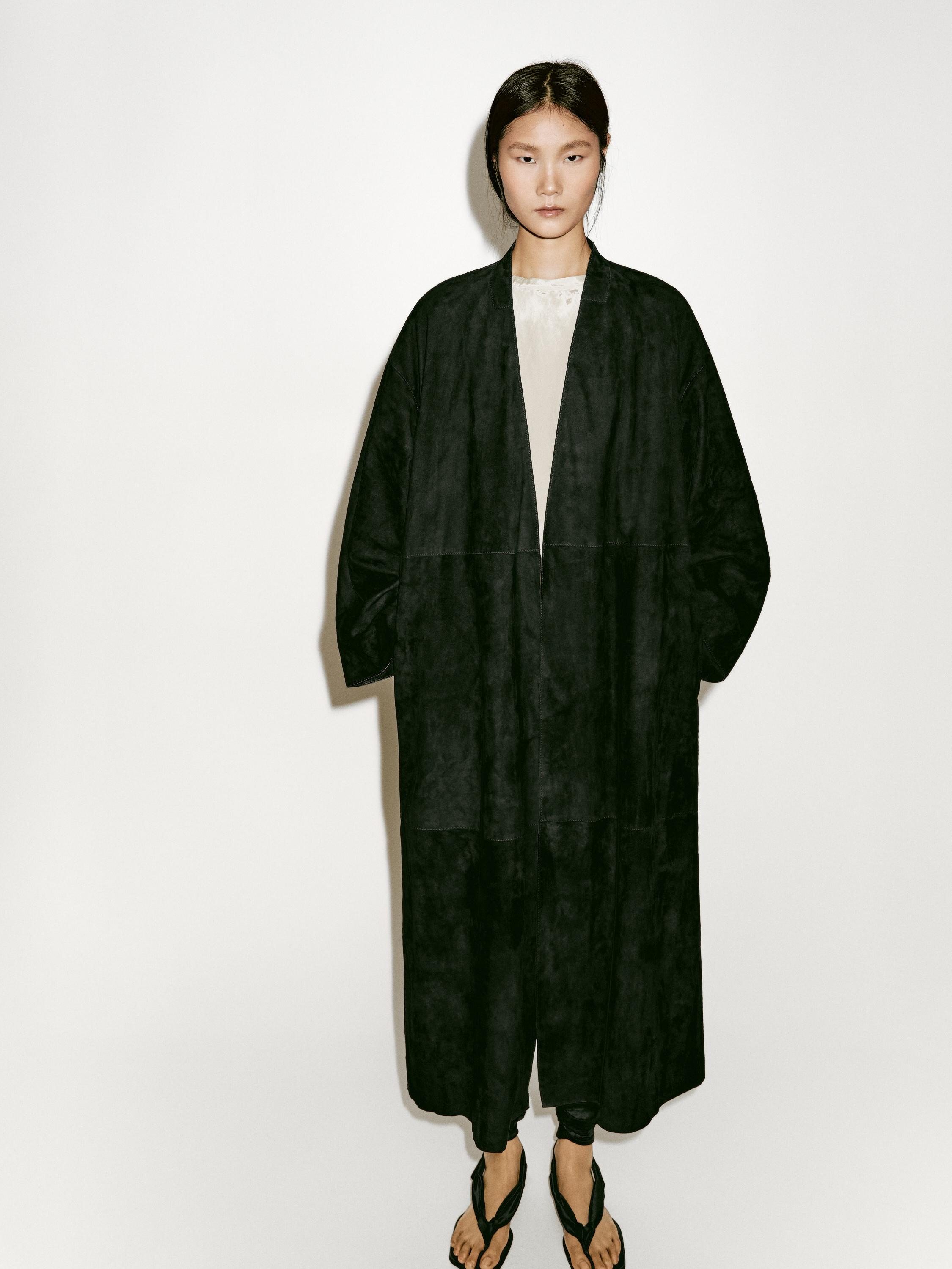 Long suede leather kimono - Limited Edition