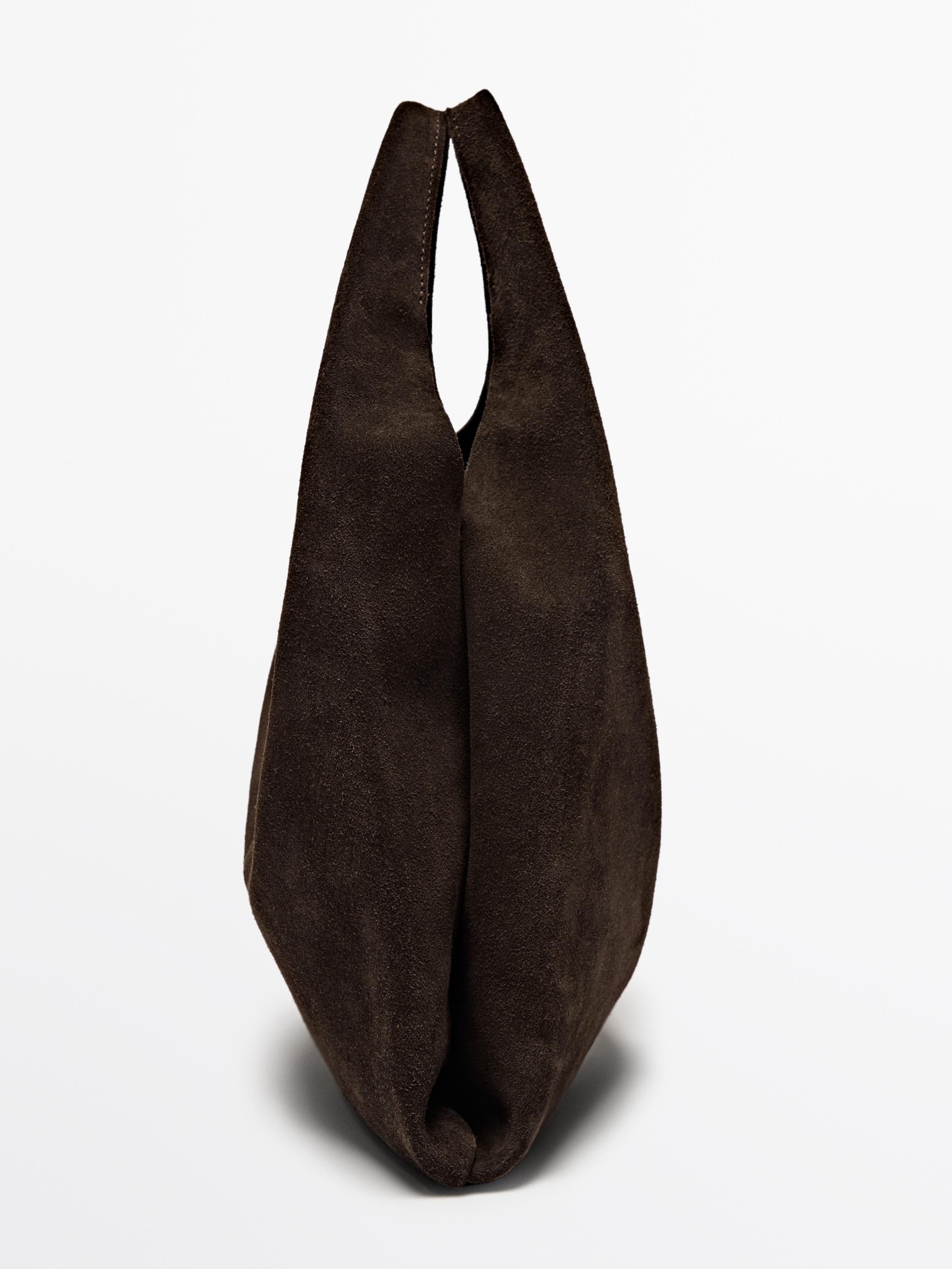 Split suede mini bag