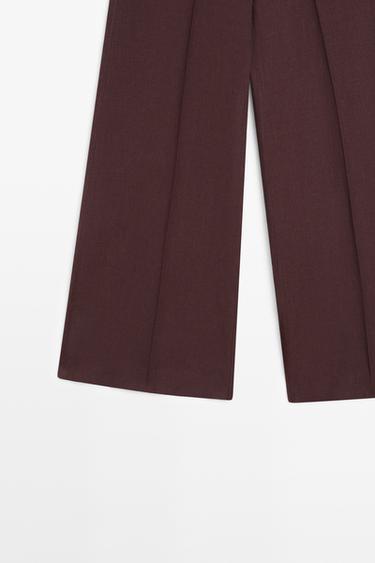 100% linen mid-waist flare pants — MAROON 7