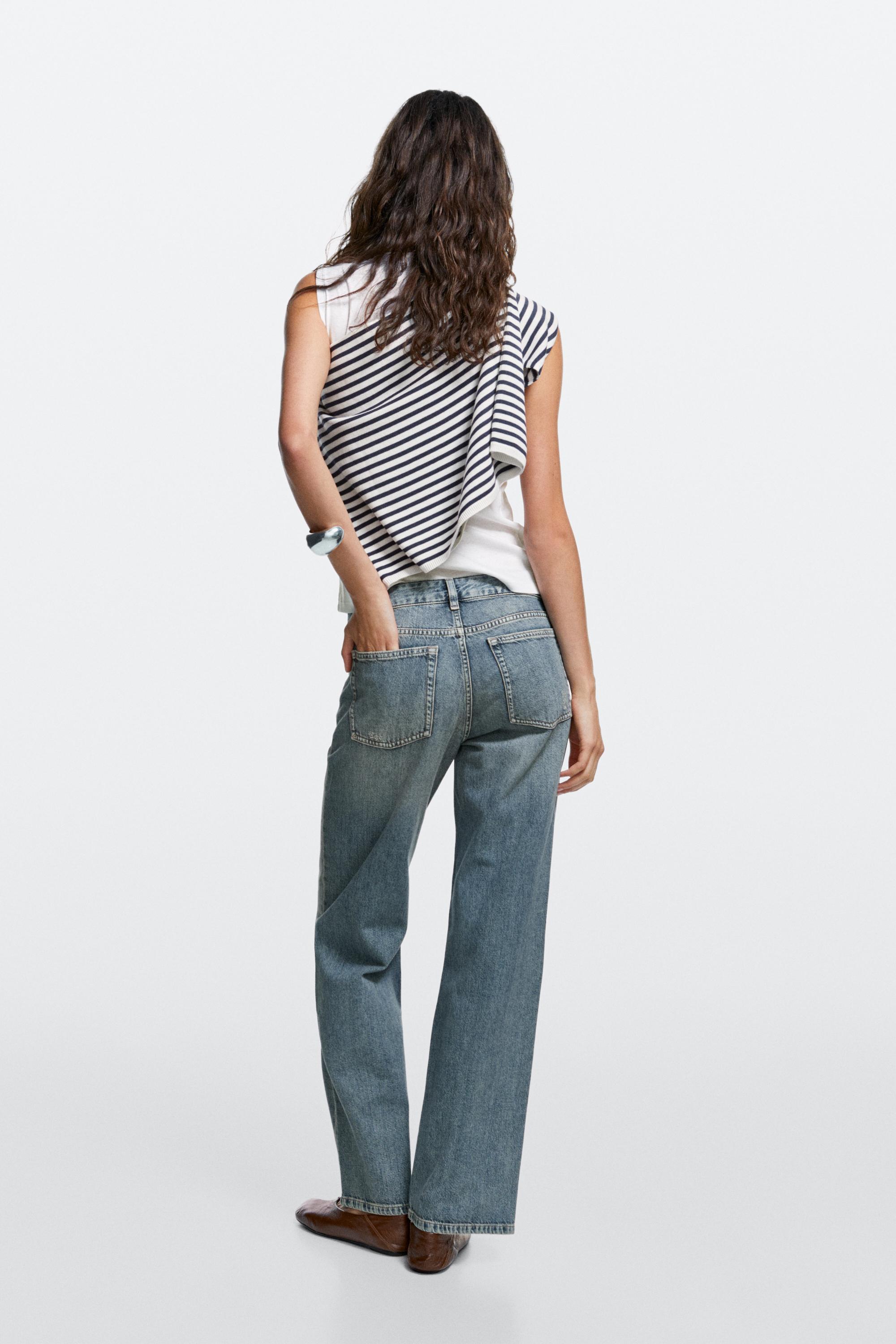 Low-rise straight-leg jeans — MEDIUM BLUE