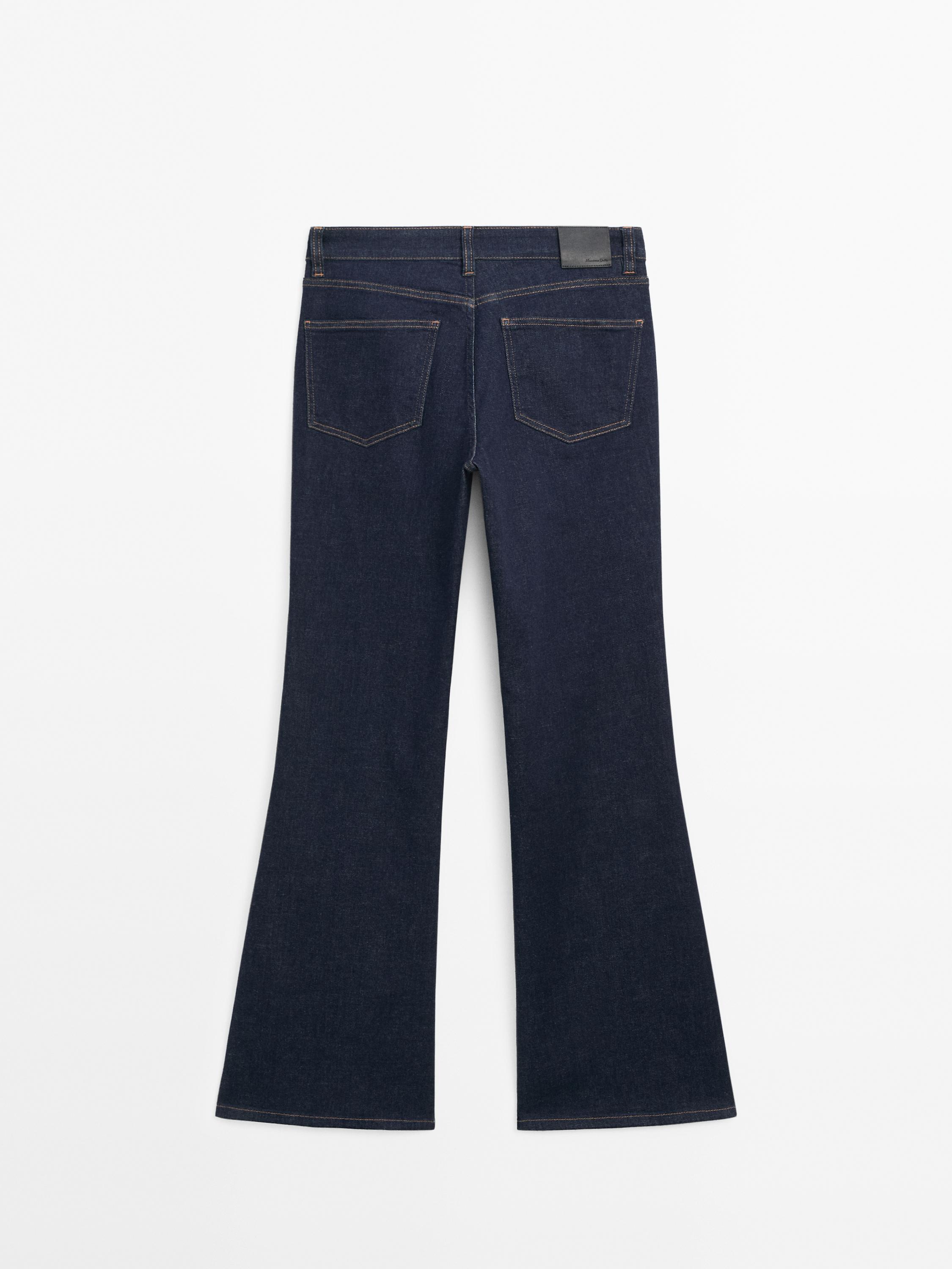 Flared high-waist skinny jeans