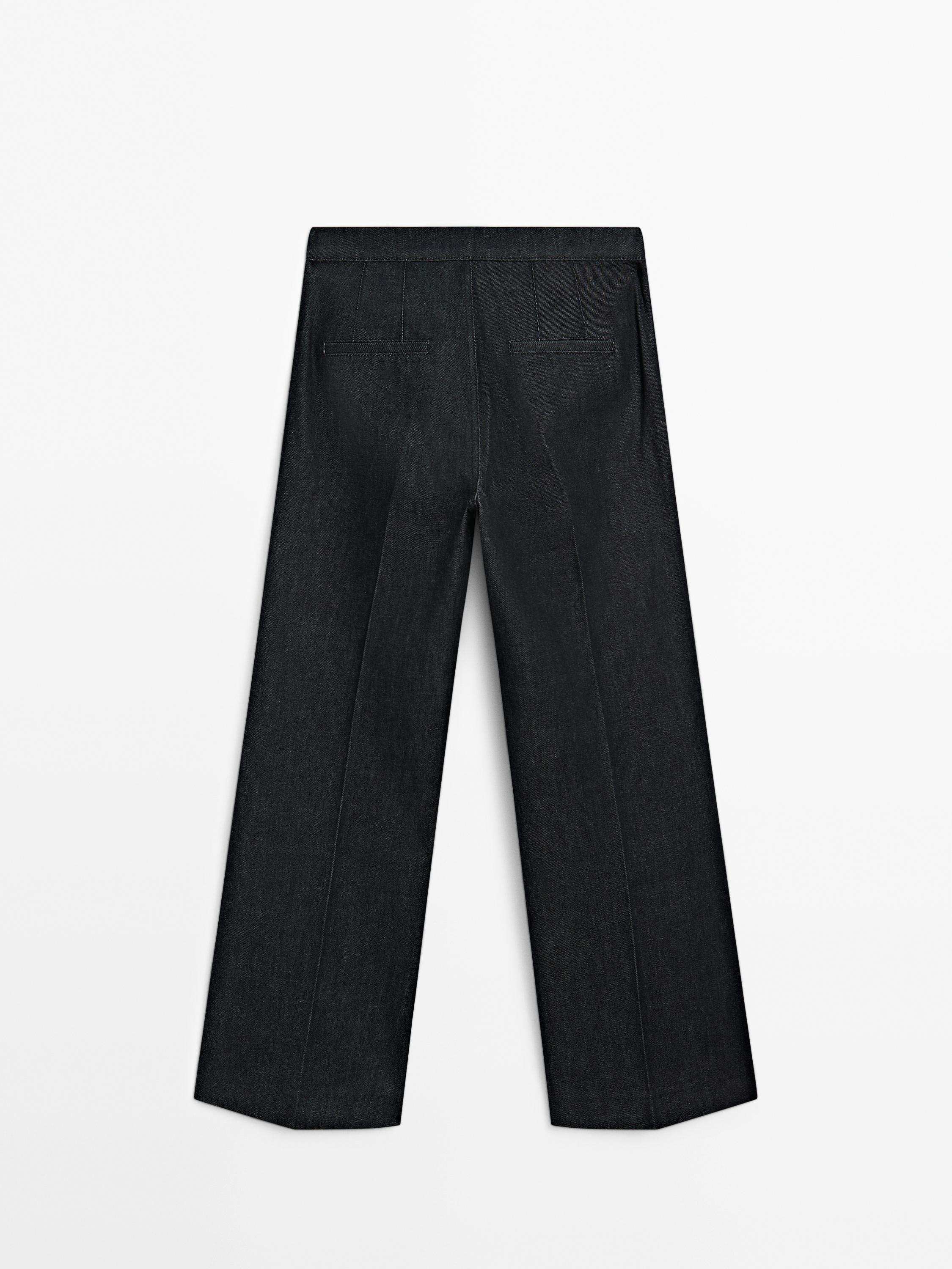 Mid-rise flared jeans