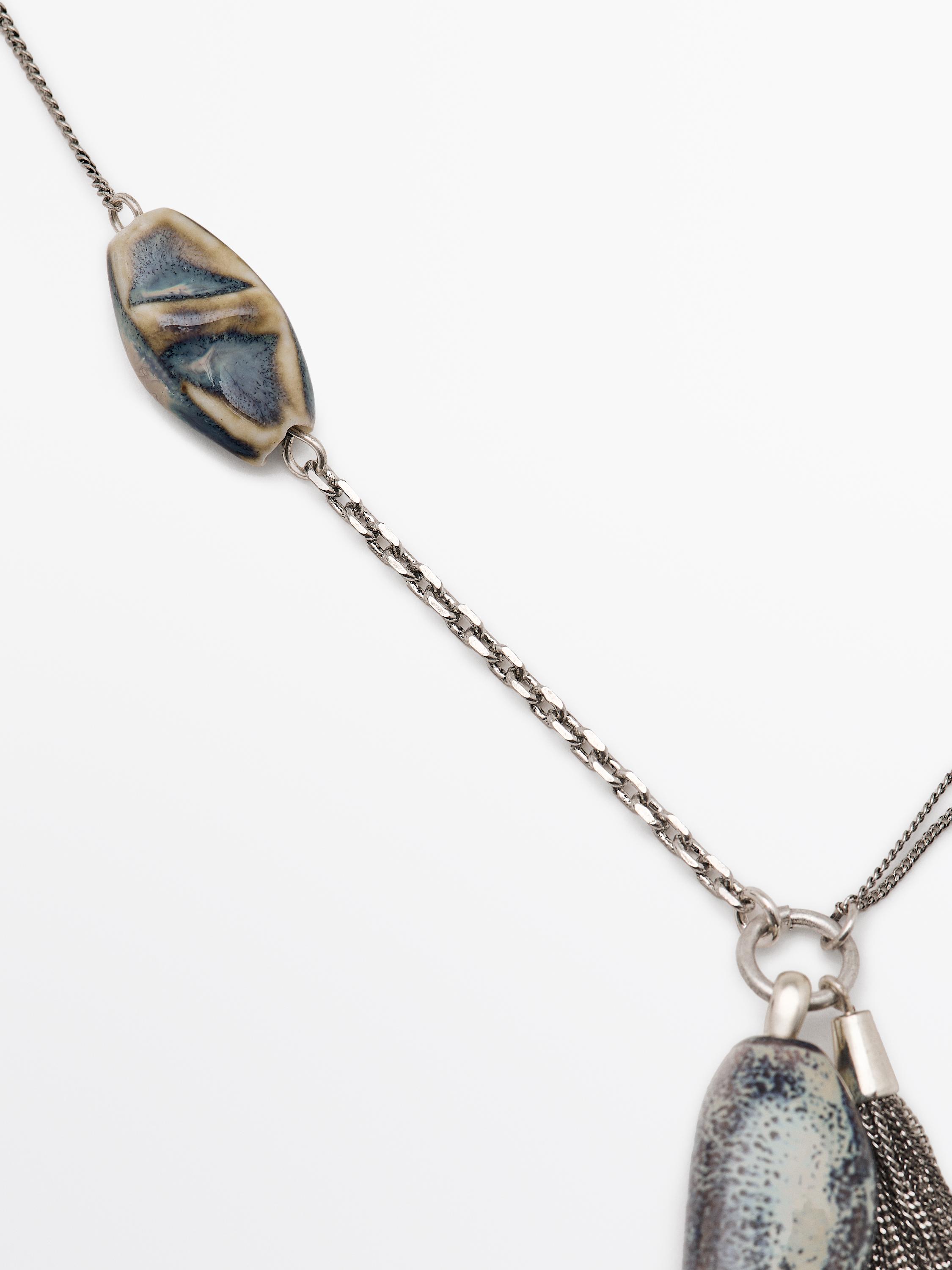 Contrast ceramic necklace