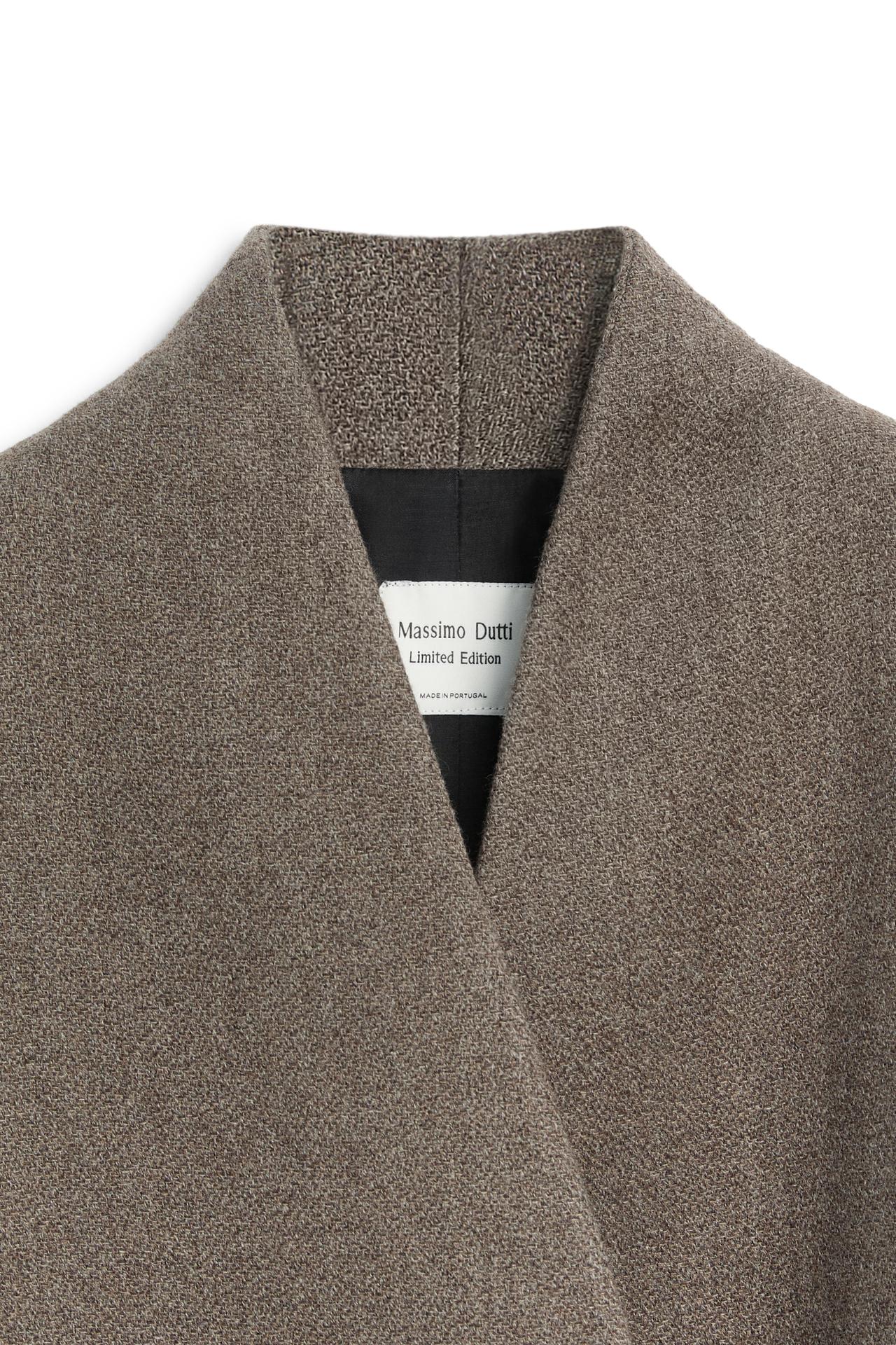 Wool blend belt detail coat - LIMITED EDITION — MOLE BROWN