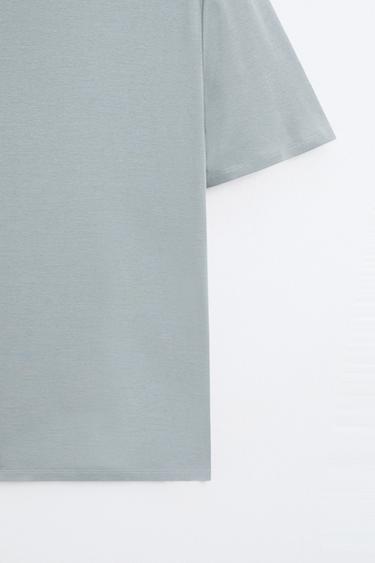 100% cotton short-sleeve T-shirt — GREY BLUE 7