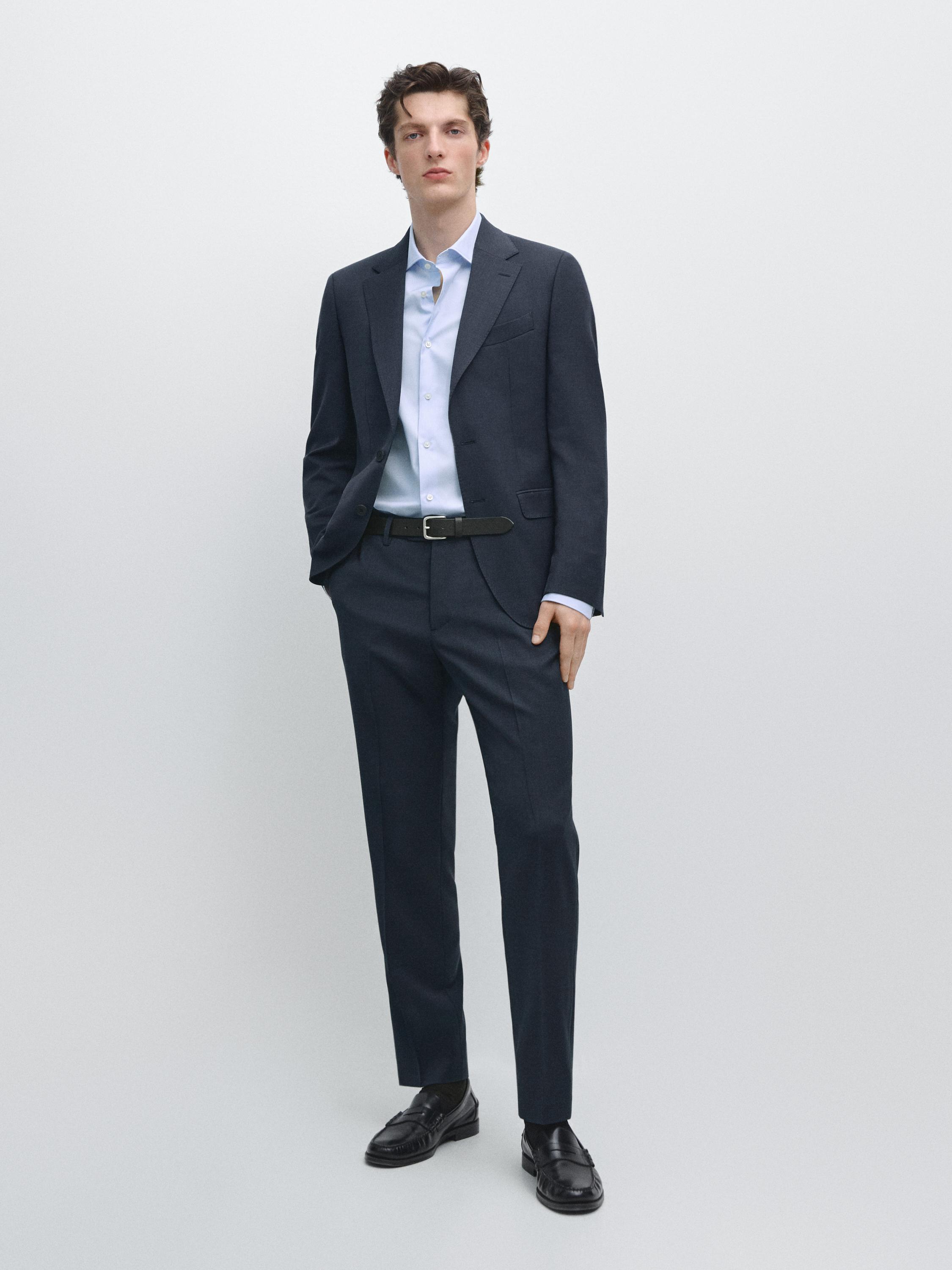 กางเกงสูทผ้าวูล