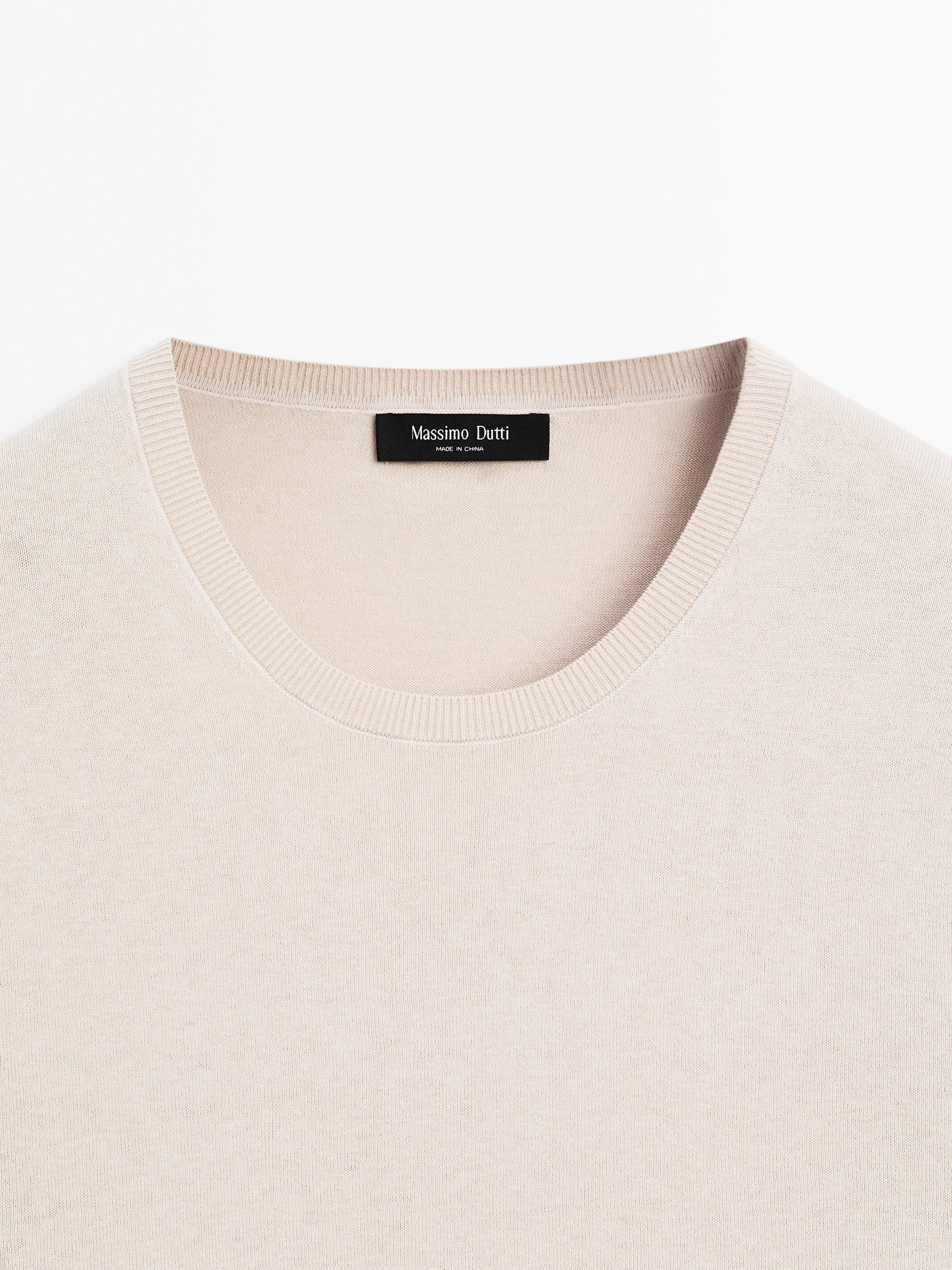 Cotton blend knit T-shirt