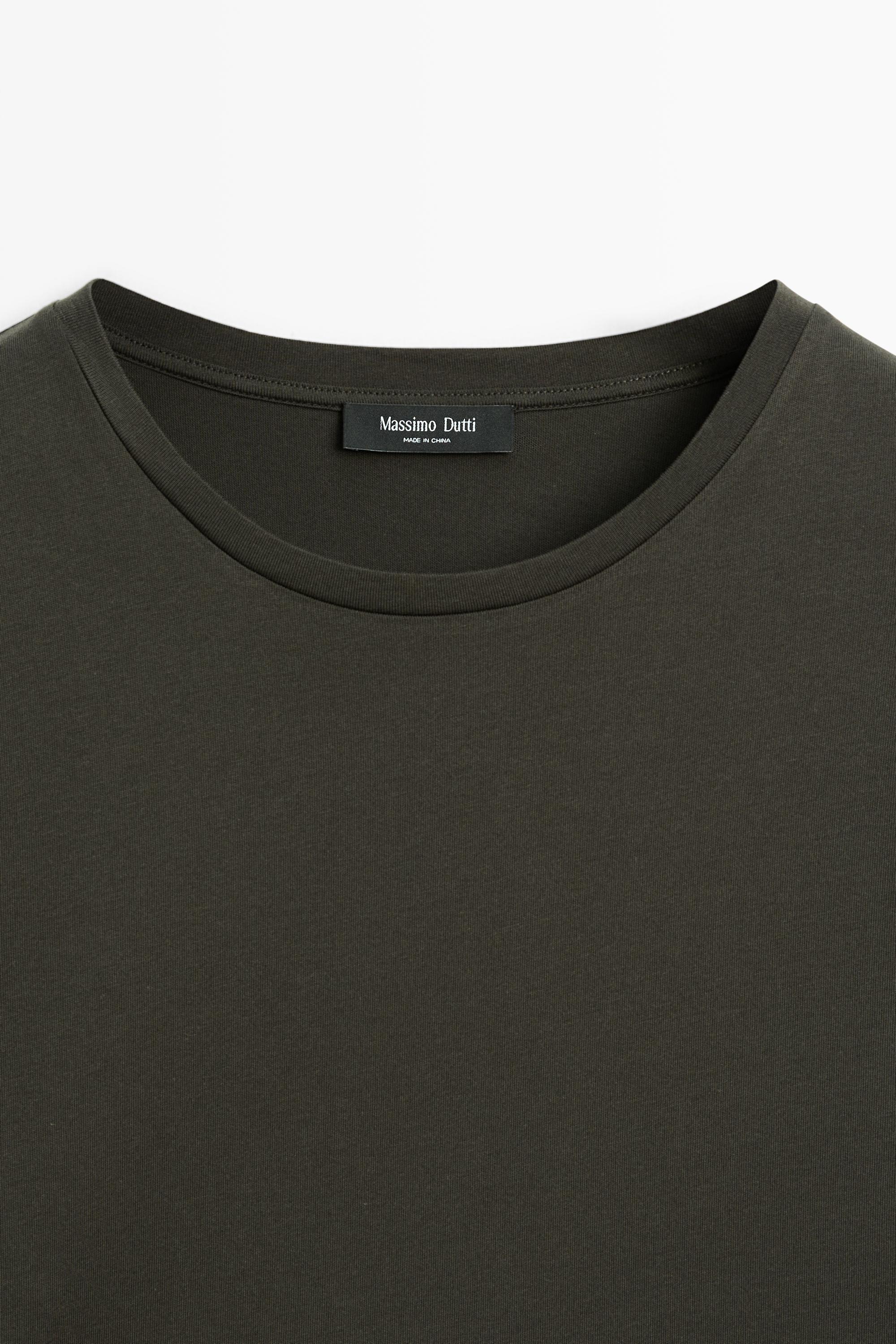 100% cotton short-sleeve T-shirt — DARK GREEN