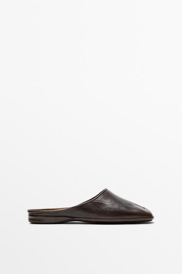 Soft leather mules - STUDIO — BROWN 2