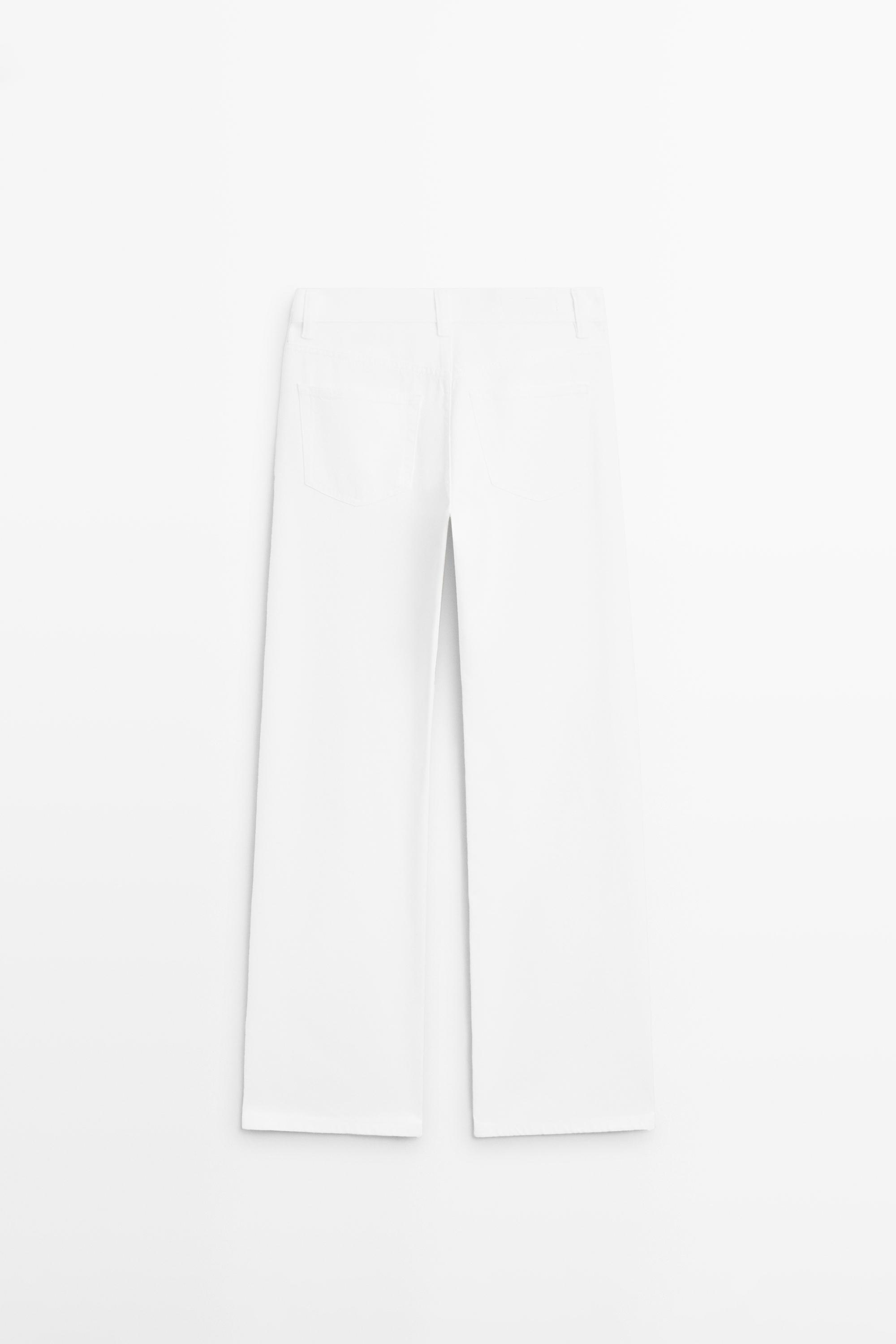High-waist wide-leg jeans — Off white