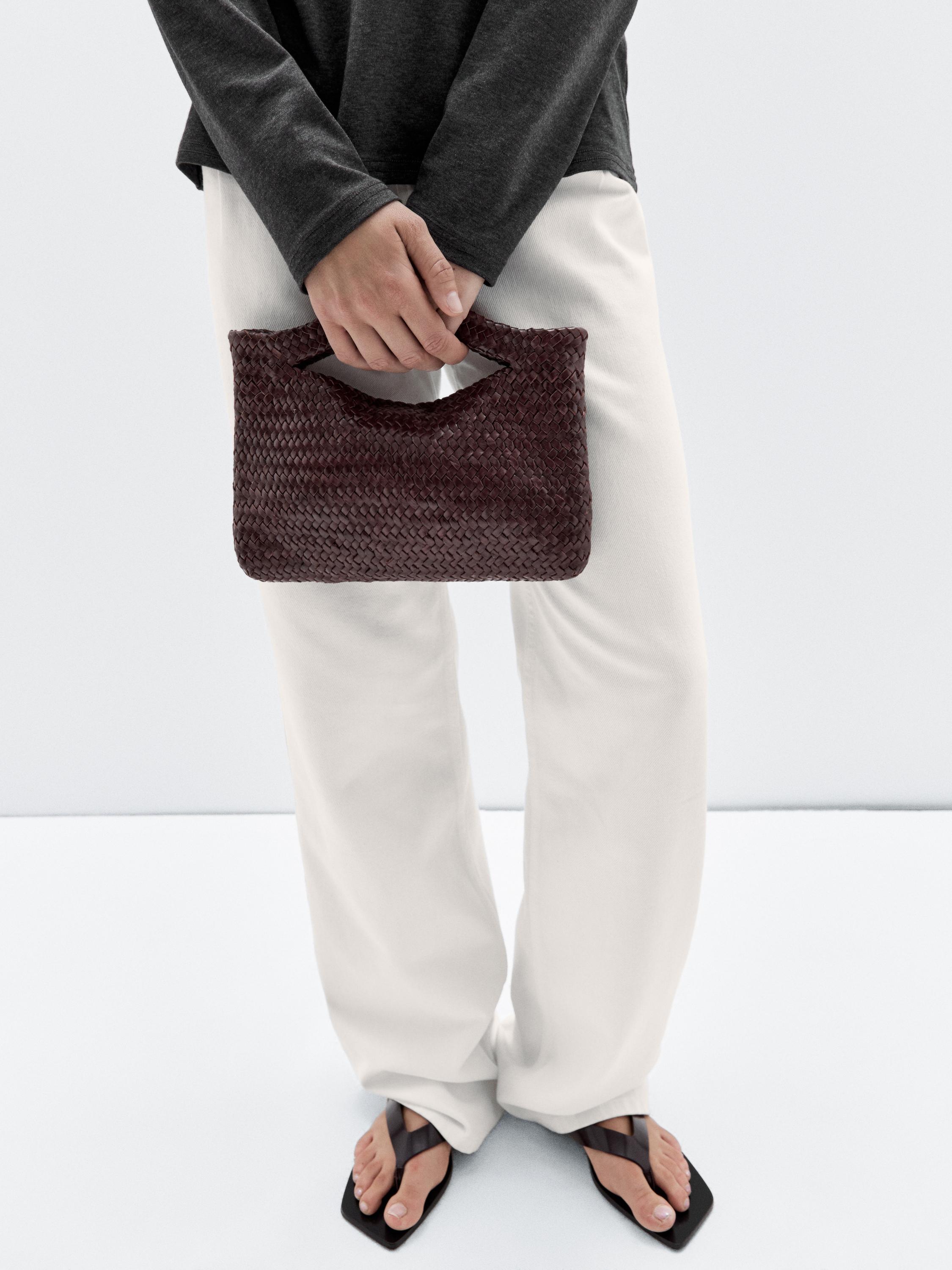 Woven nappa leather mini bag