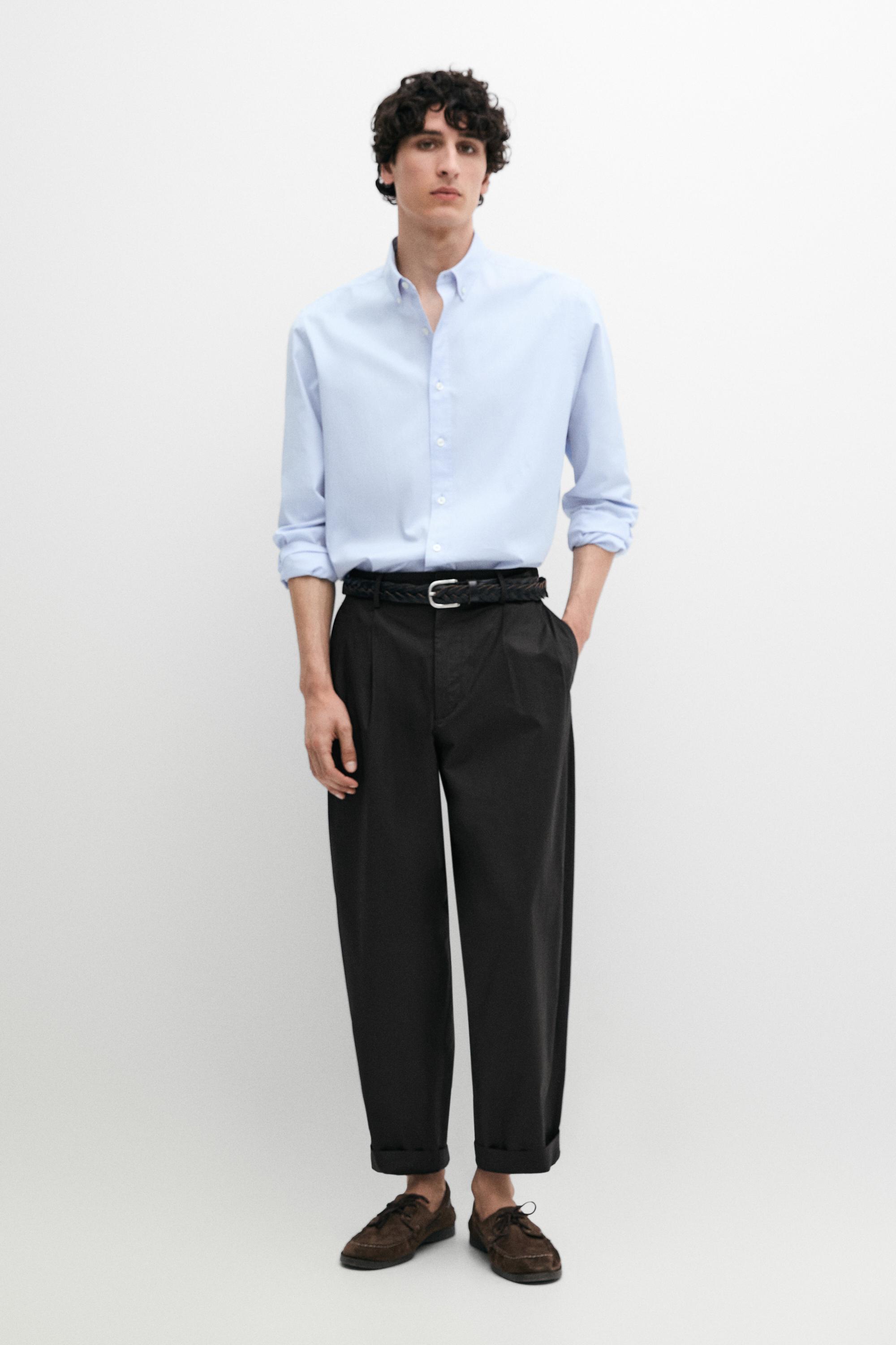 Regular fit Oxford shirt — Sky blue