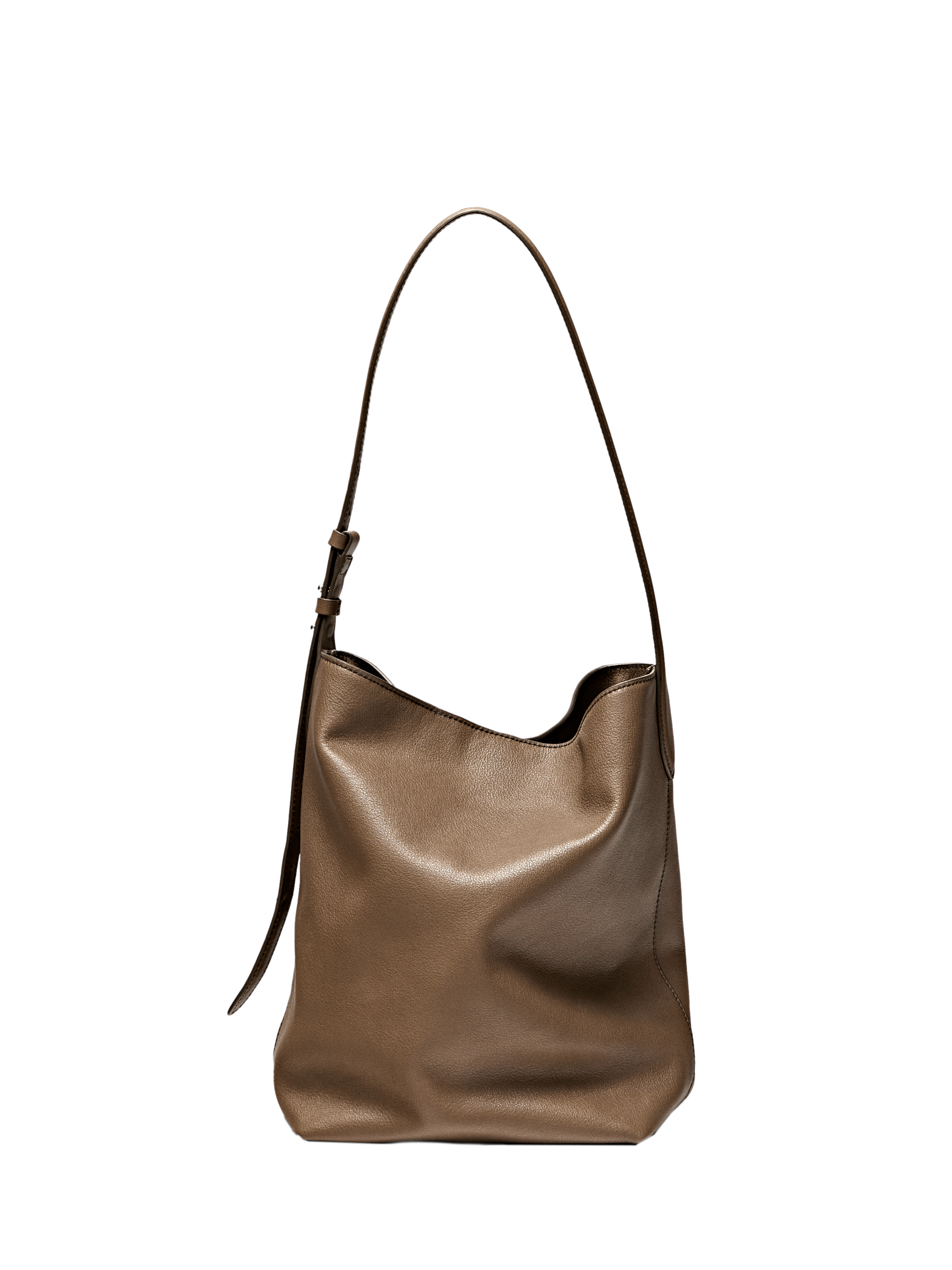 Nappa leather bucket bag