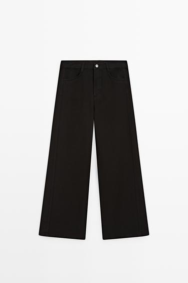 Flowy wide-leg jeans — BLACK 2