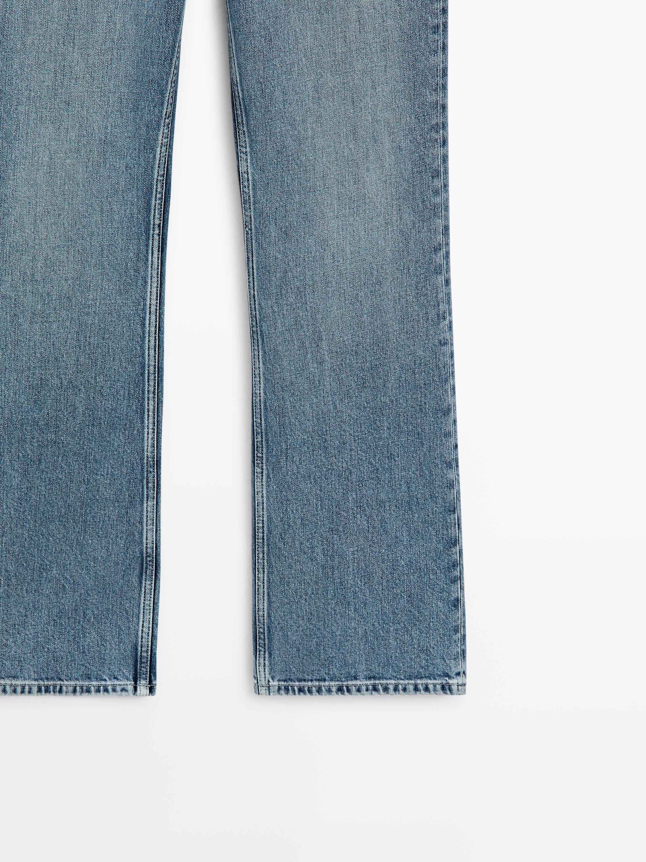 High-waist boot-cut jeans — Light Blue