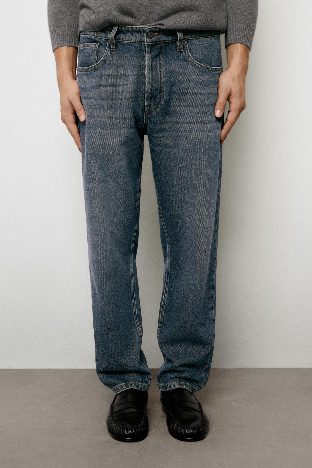 Slim fit cropped jeans — MEDIUM BLUE