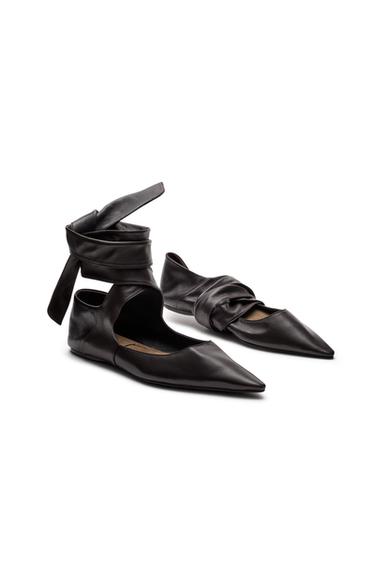 Leather lace-up ballet flat - LIMITED EDITION — BROWN 6