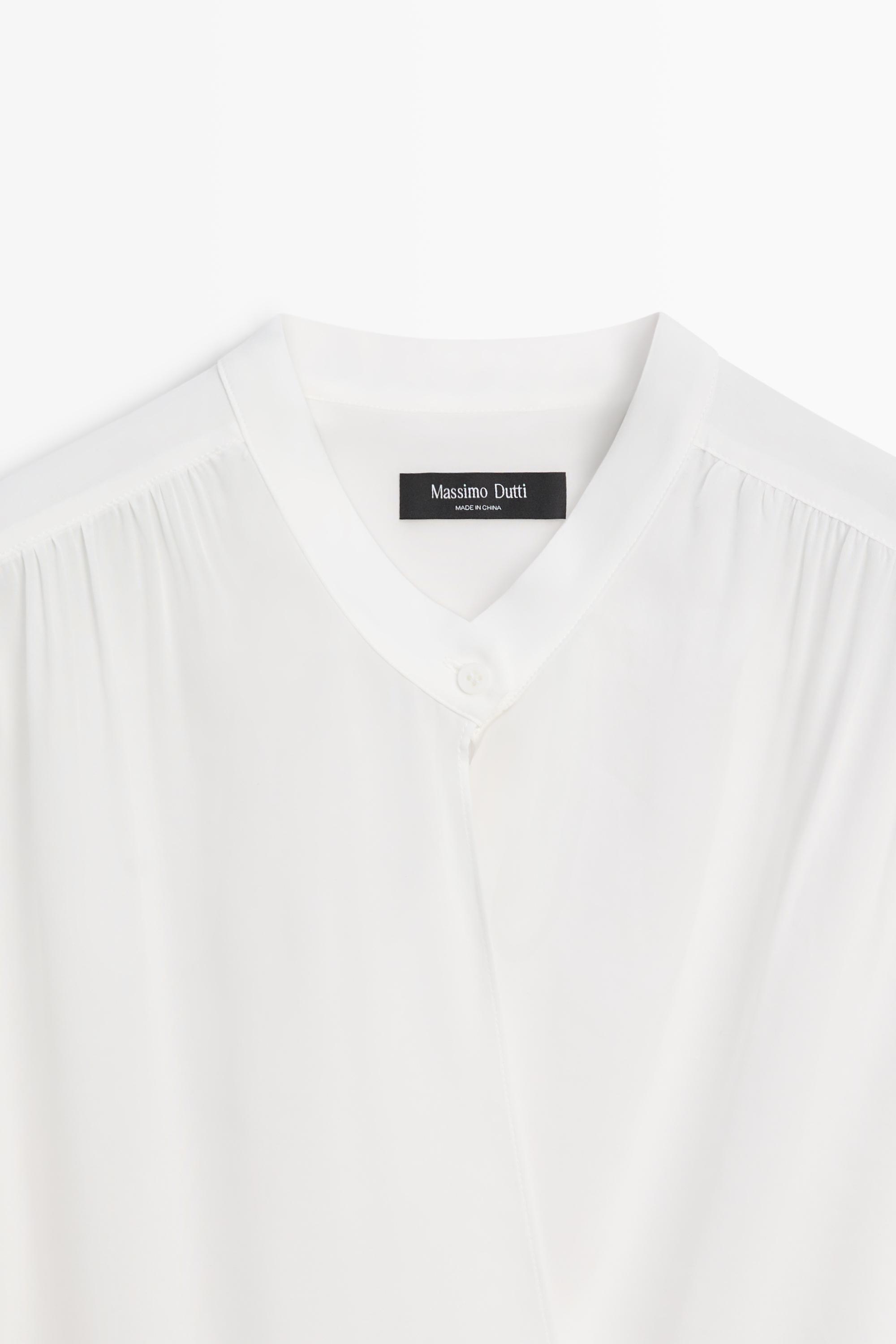 Flowing wrap blouse — CREAM